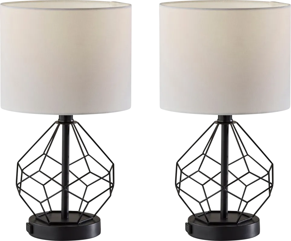 Kairo Black Lamp Set of 2