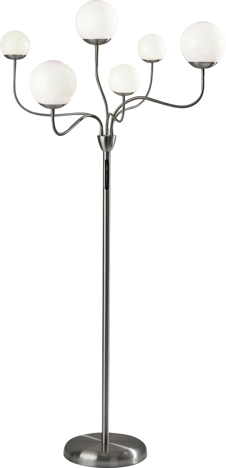 Kaida Silver Floor Lamp - Thumbnail - Image 1