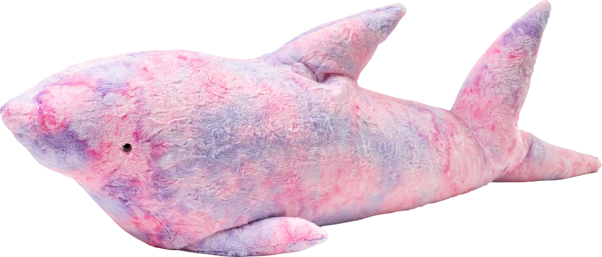 Kids Finn the Shark Tie-Dye Pink Bean Bag - Image 1