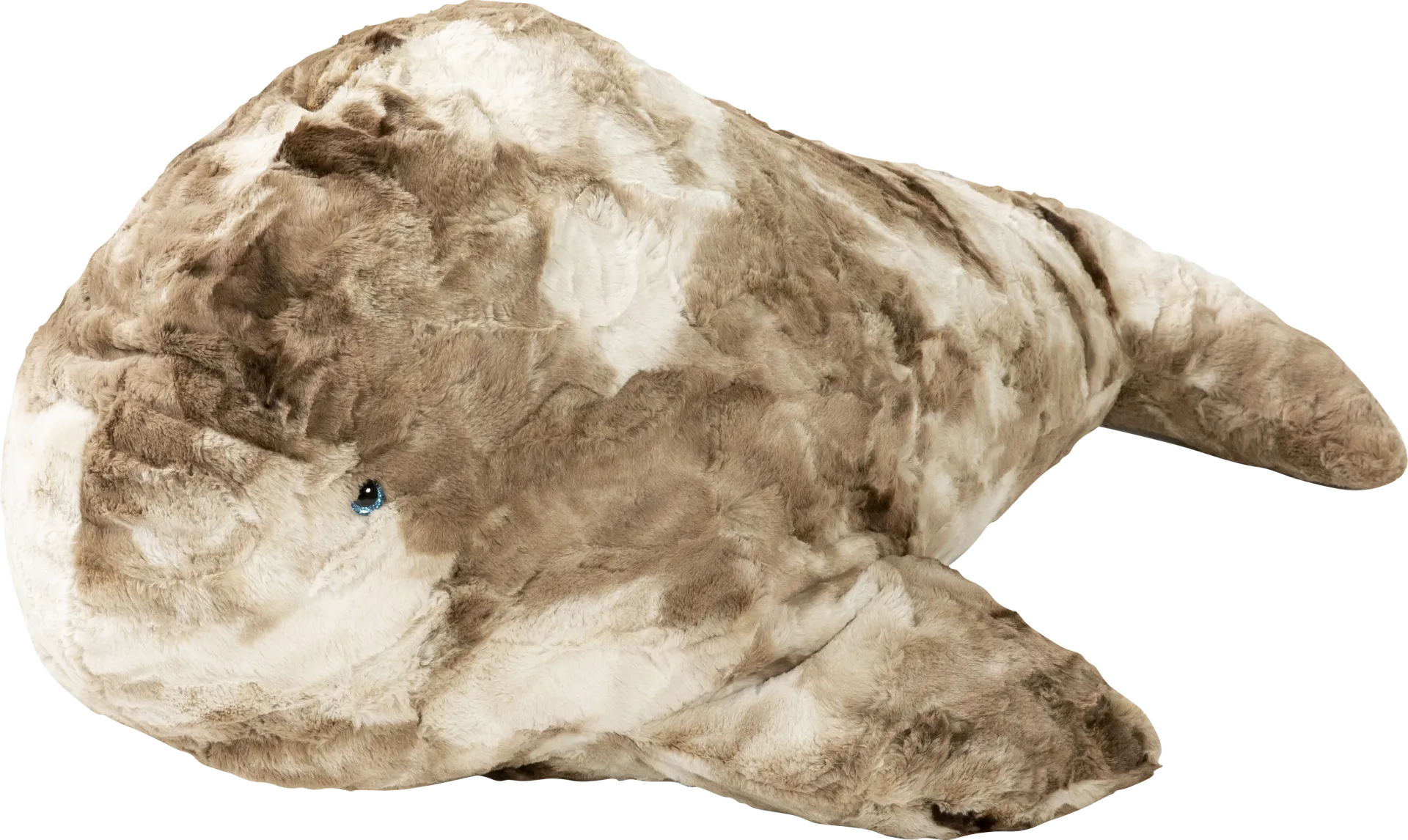 Kids Marina the Whale Tie-Dye Brown Bean Bag - Image 1