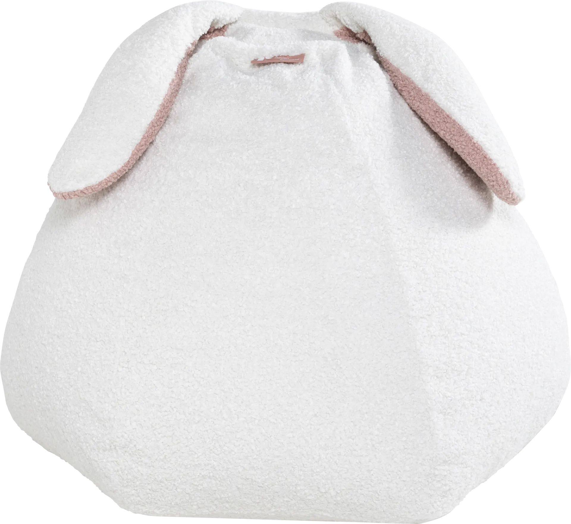 Kids Bunny White Bean Bag Chair - Image 1