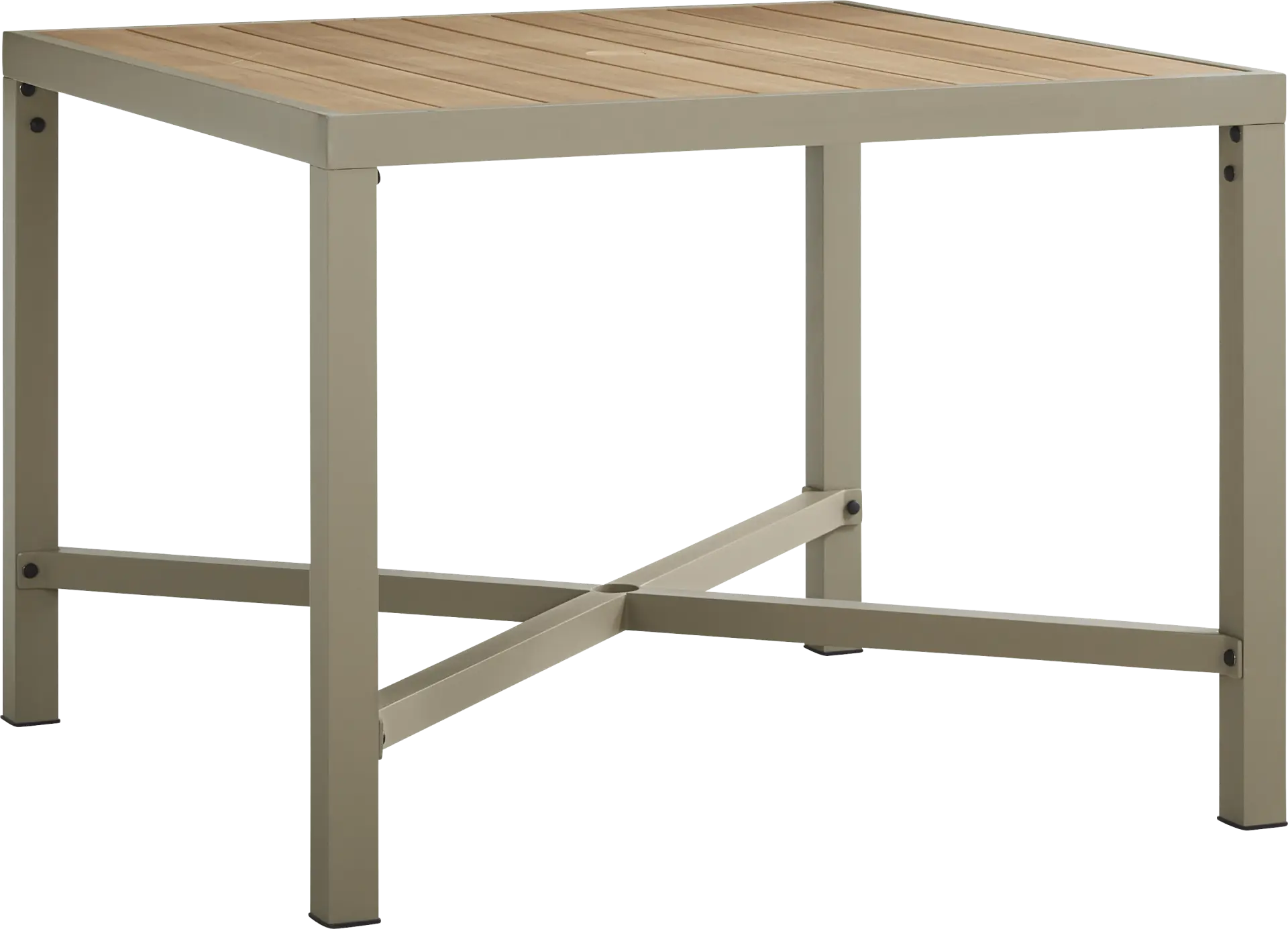 Rialto II Natural 40 in. Square Outdoor Dining Table