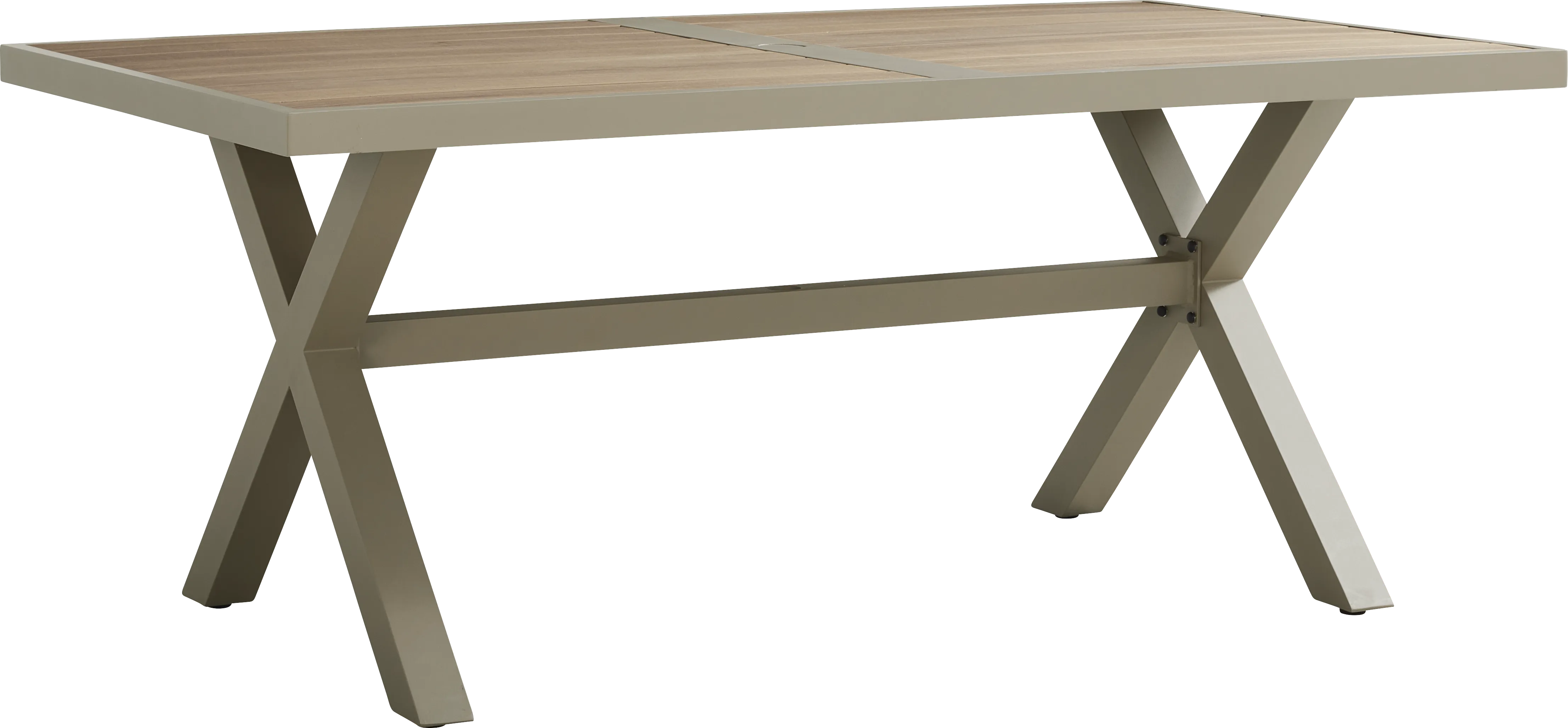 Rialto II Natural 7 Pc 71 in. Outdoor Dining Set with Sky Cushions - Thumbnail - Image 2