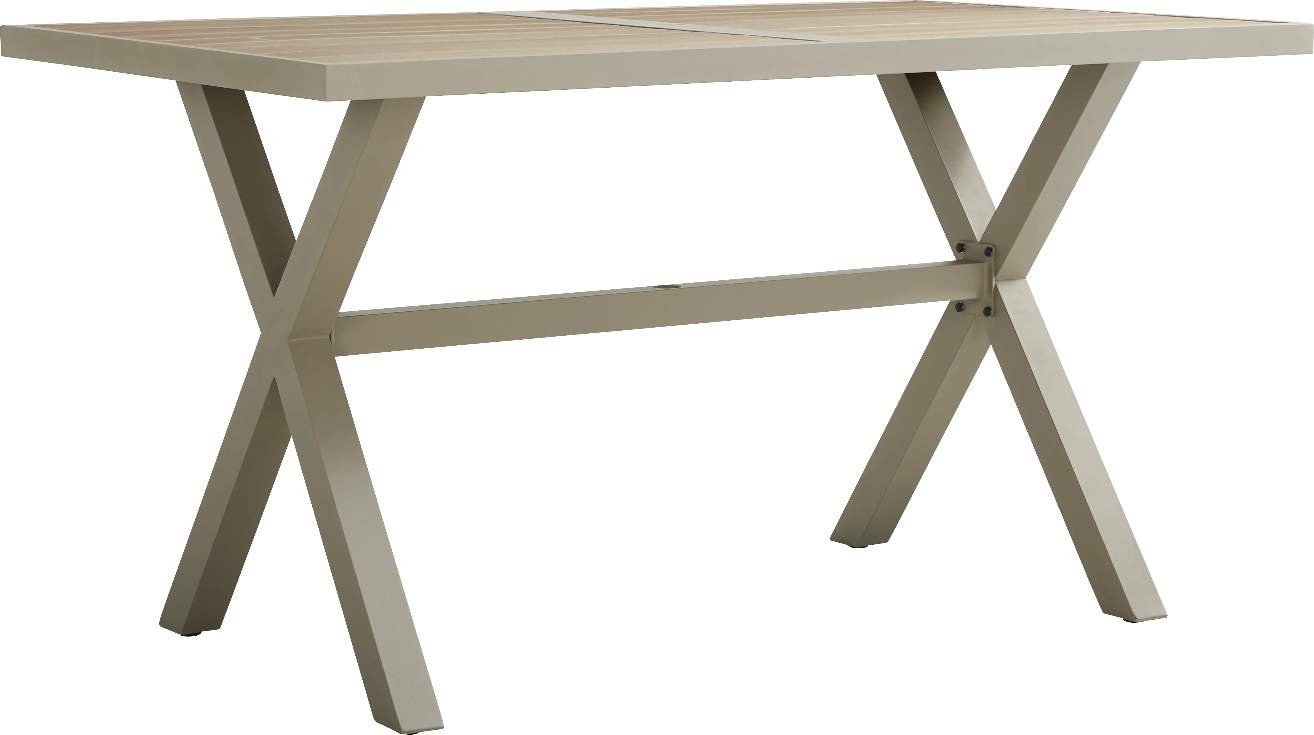 Rialto II Natural 5 Pc 71 in. Bar Height Outdoor Dining Set with Sky Cushions - Thumbnail - Image 2