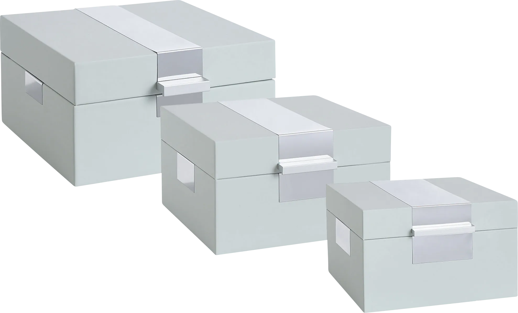 Ramila Light Blue Decorative Box, Set of 3 - Thumbnail - Image 1
