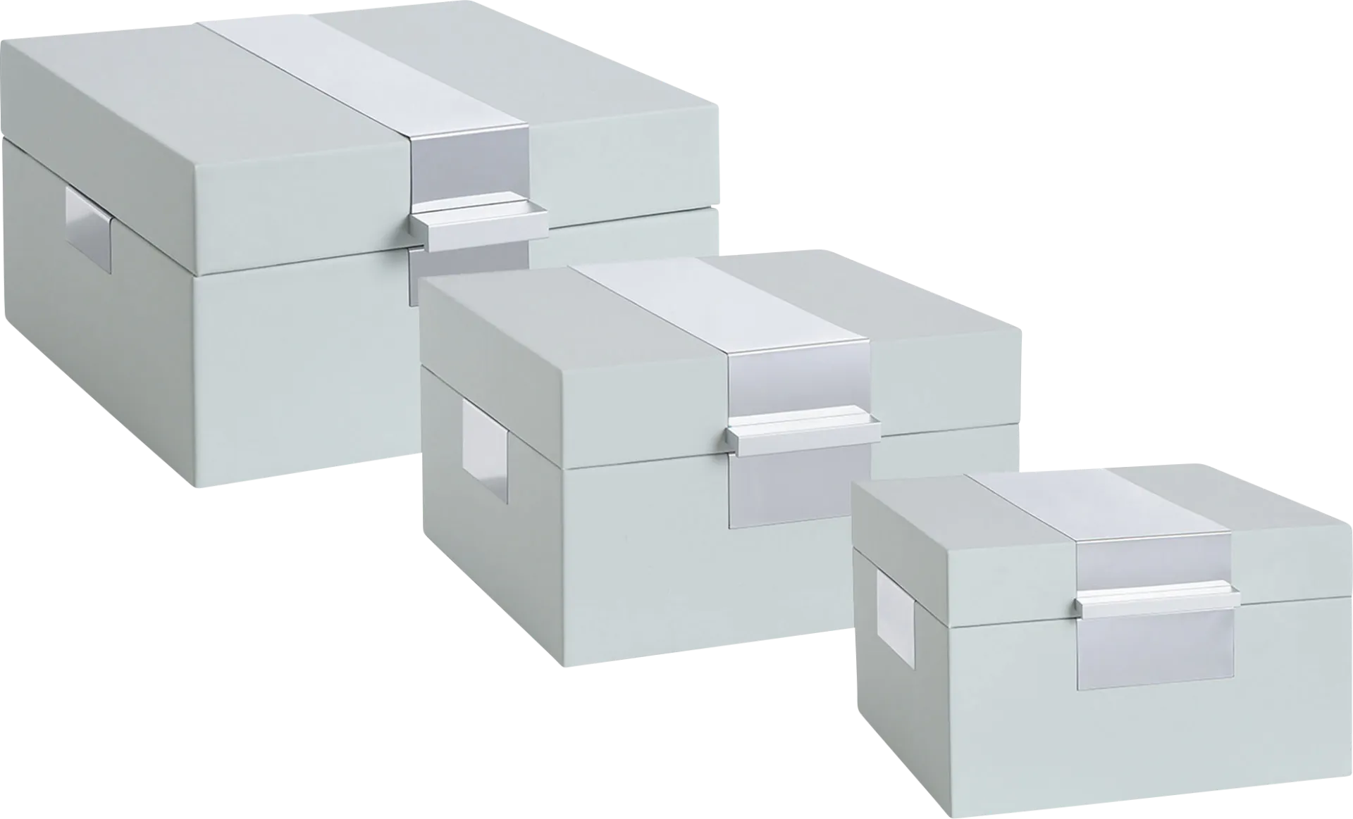 Ramila Light Blue Decorative Box, Set of 3 - Image 1