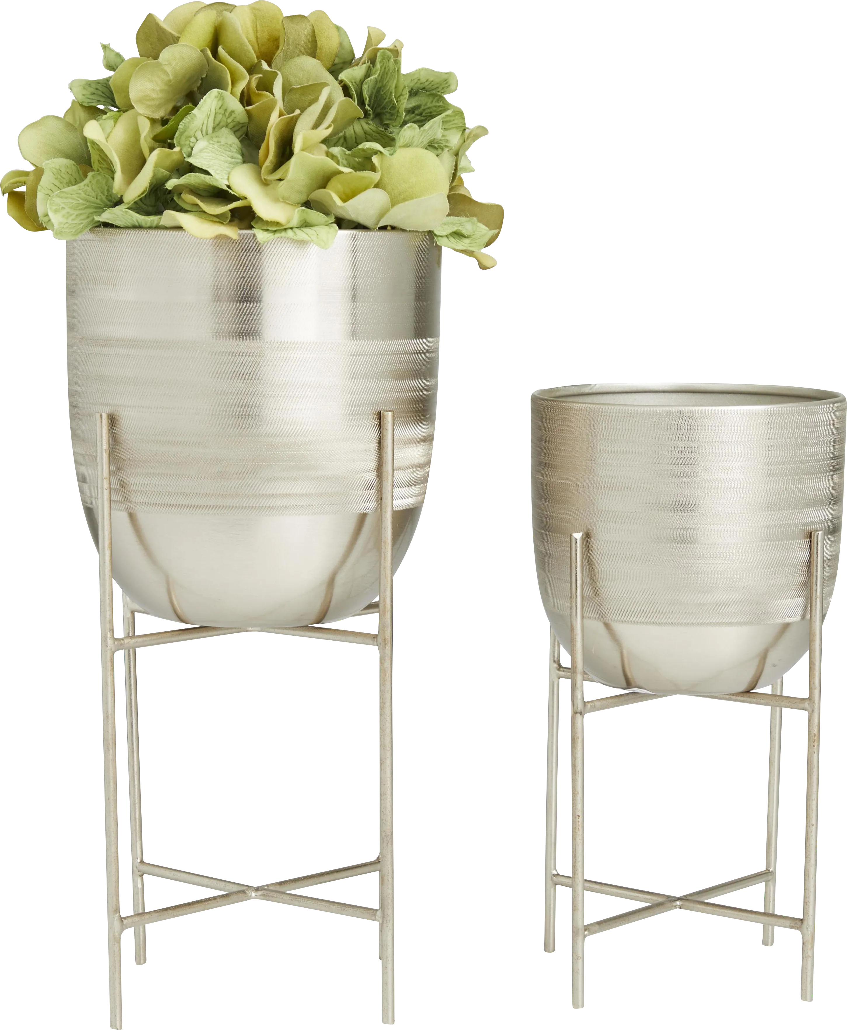 Renette Silver Planter, Set of 2 - Thumbnail - Image 1
