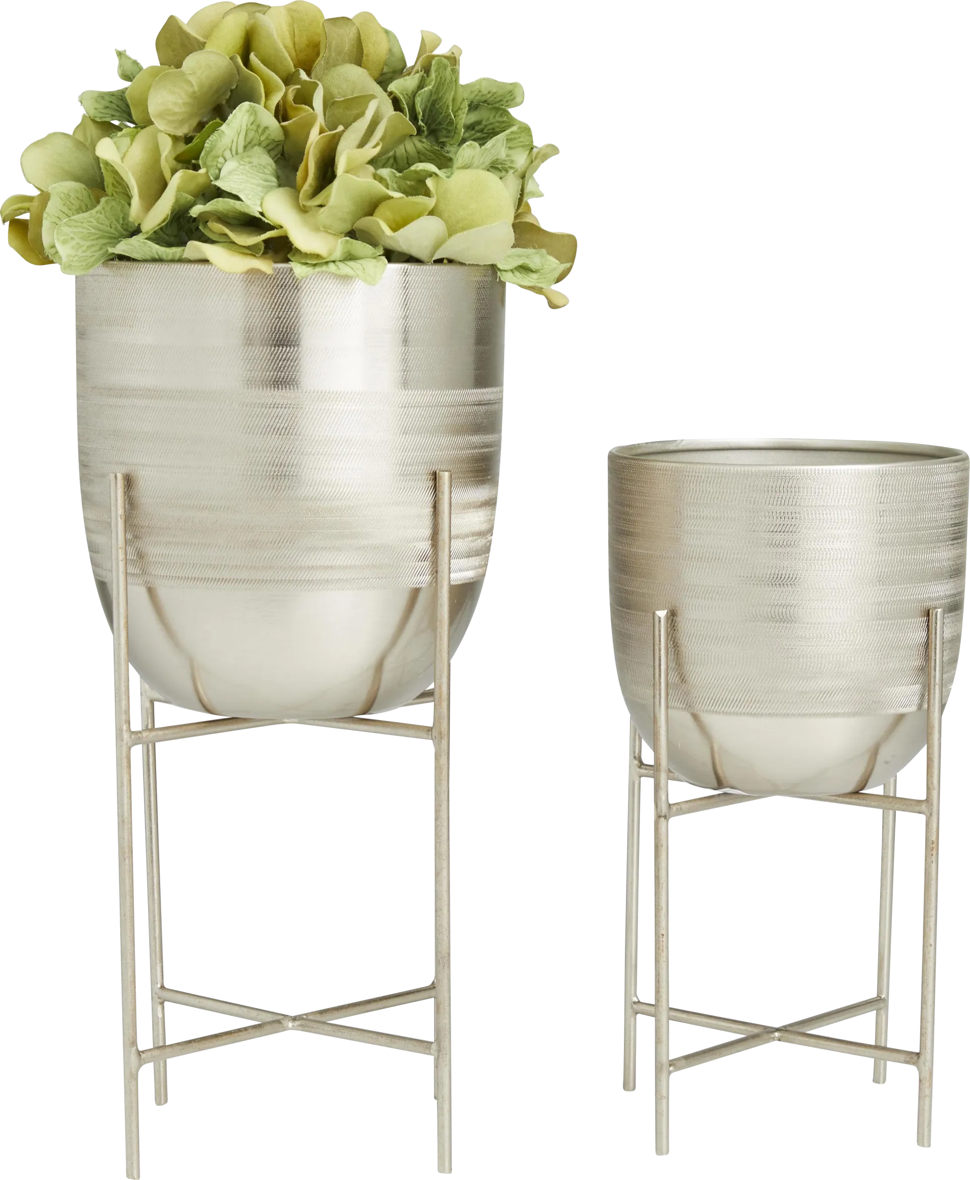 Renette Silver Planter, Set of 2 - Image 1