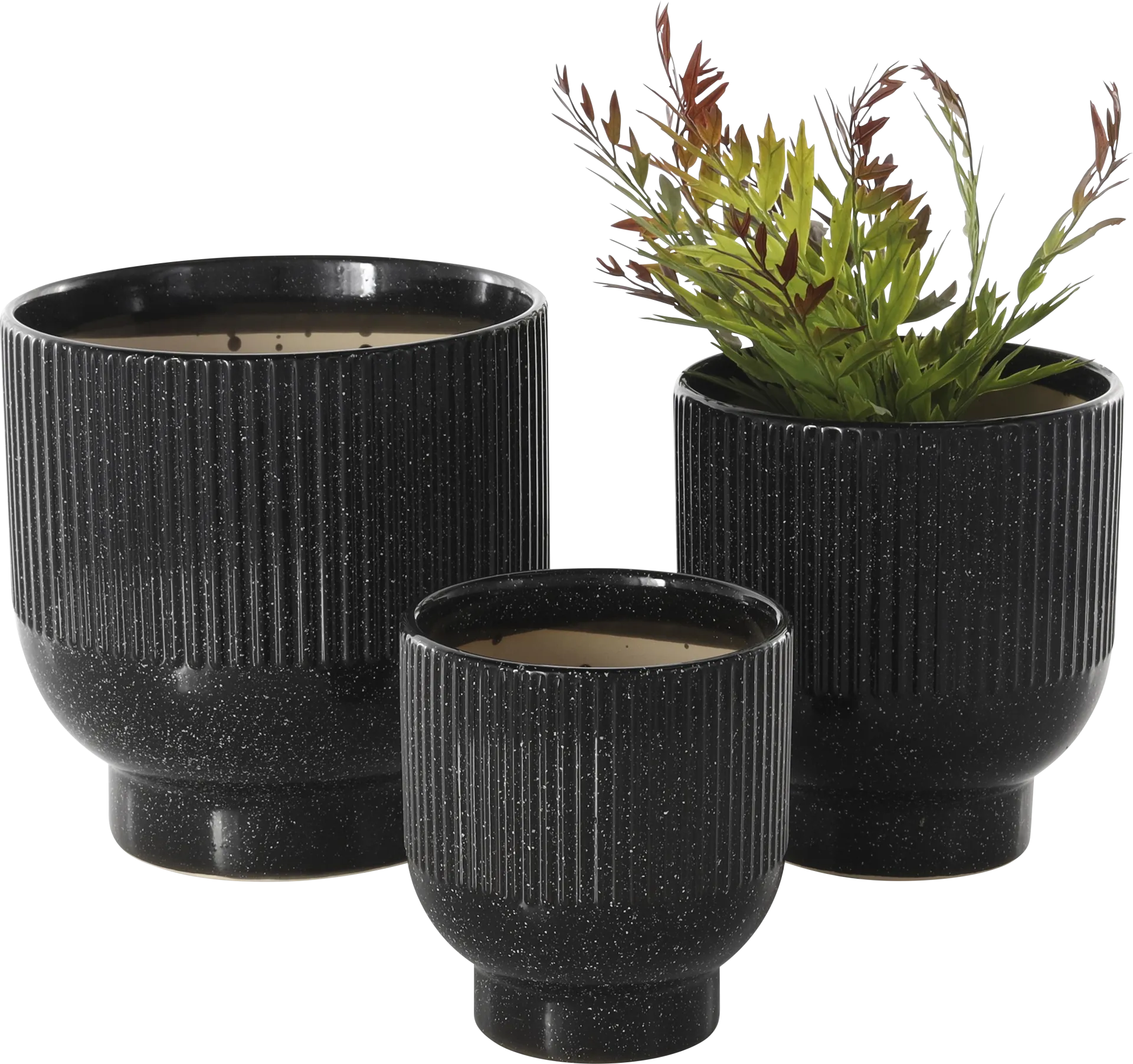 Vinecast Black Planter, Set of 3 - Image 1