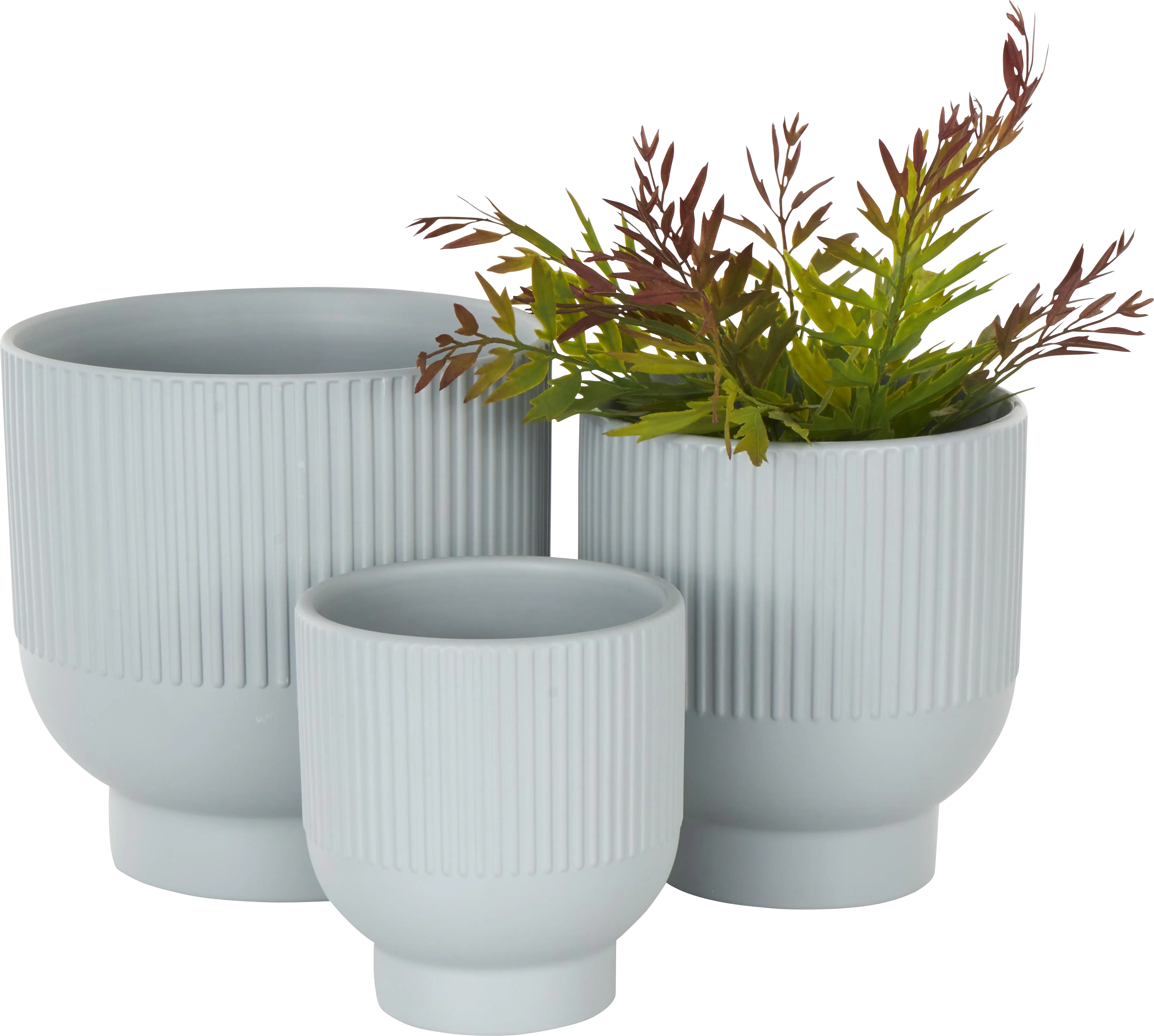 Vinecast Light Blue Planter, Set of 3 - Thumbnail - Image 1