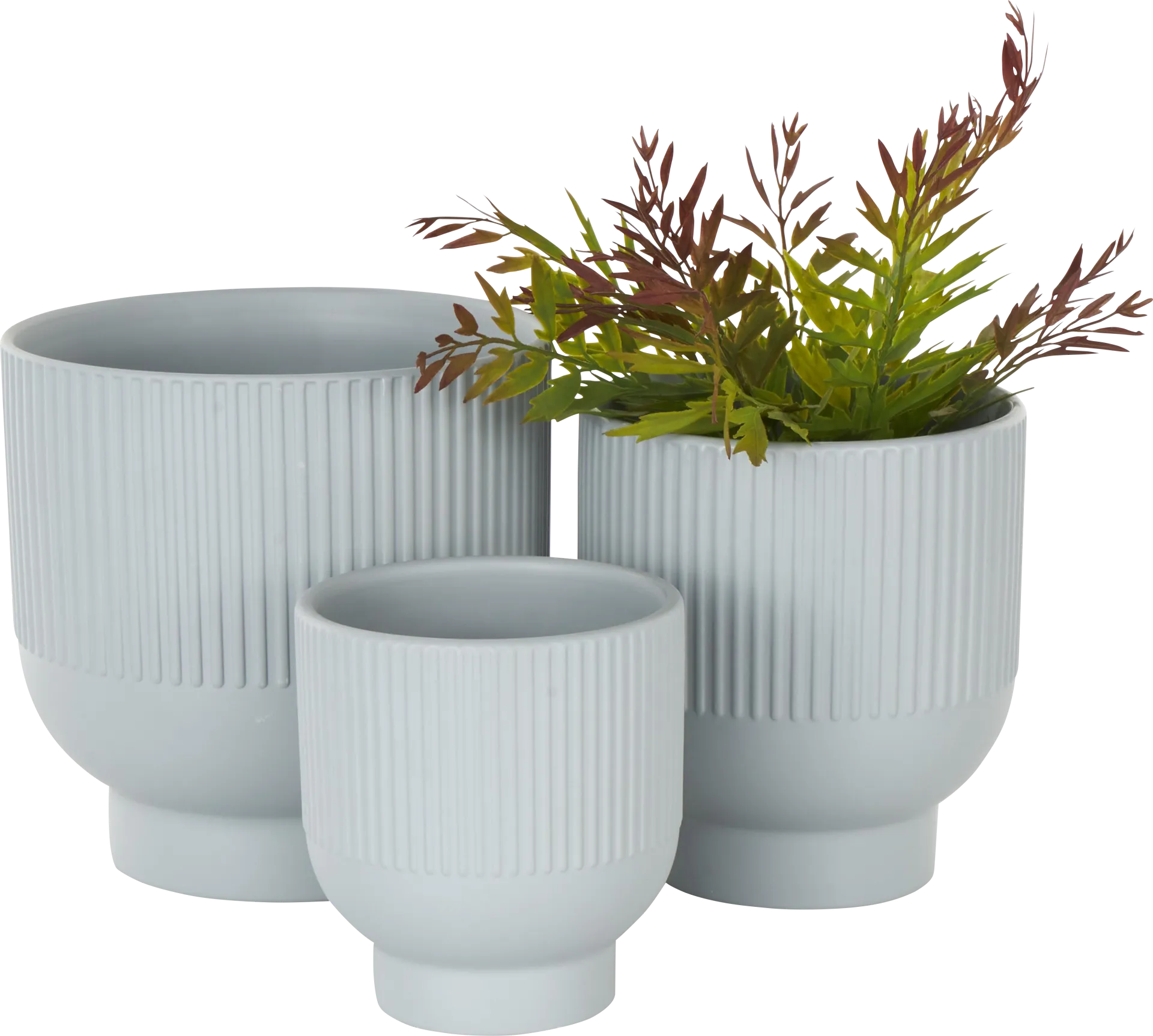 Vinecast Light Blue Planter, Set of 3 - Image 1