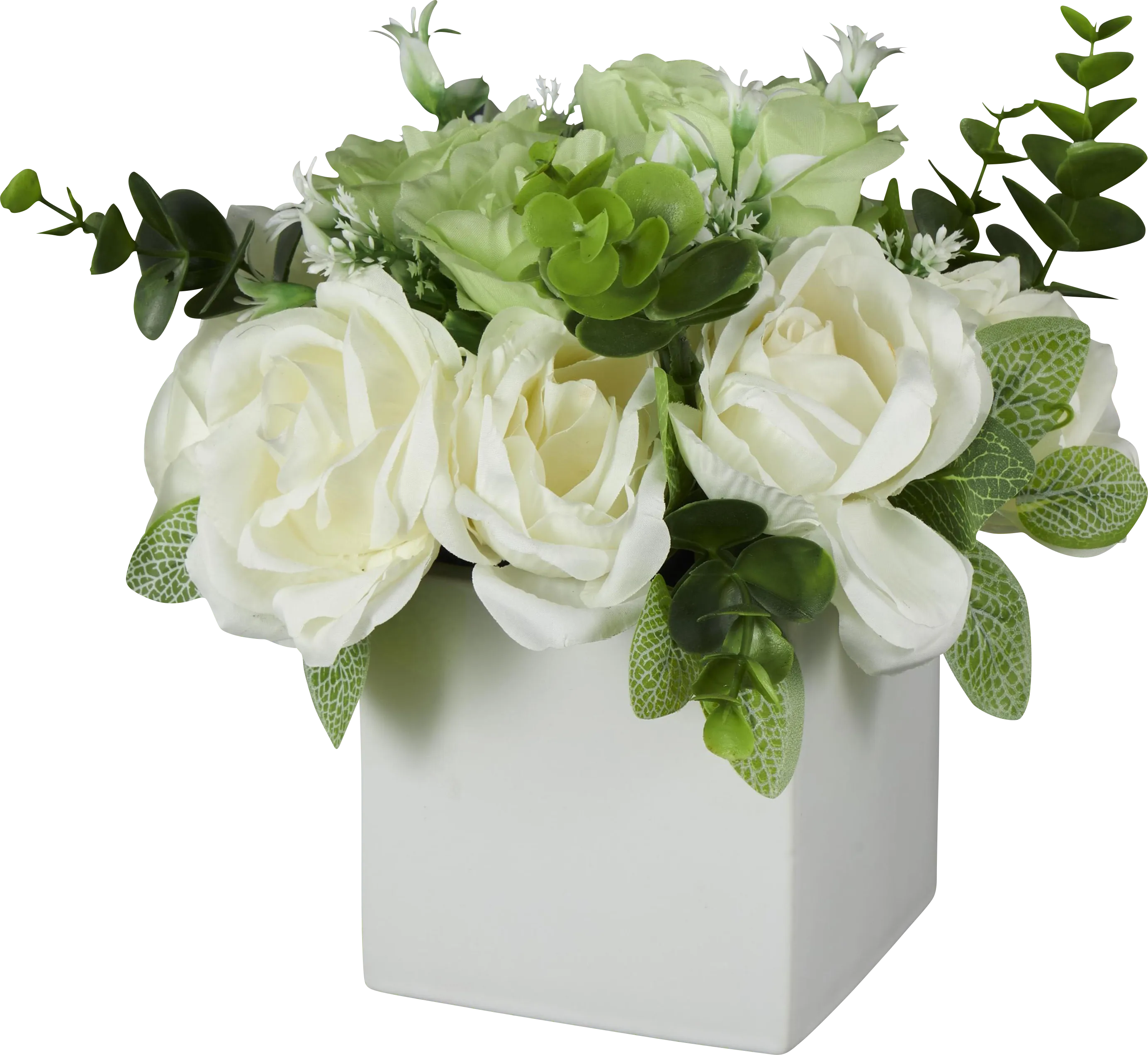Lamhi White Indoor/Outdoor Silk Floral - Thumbnail - Image 1