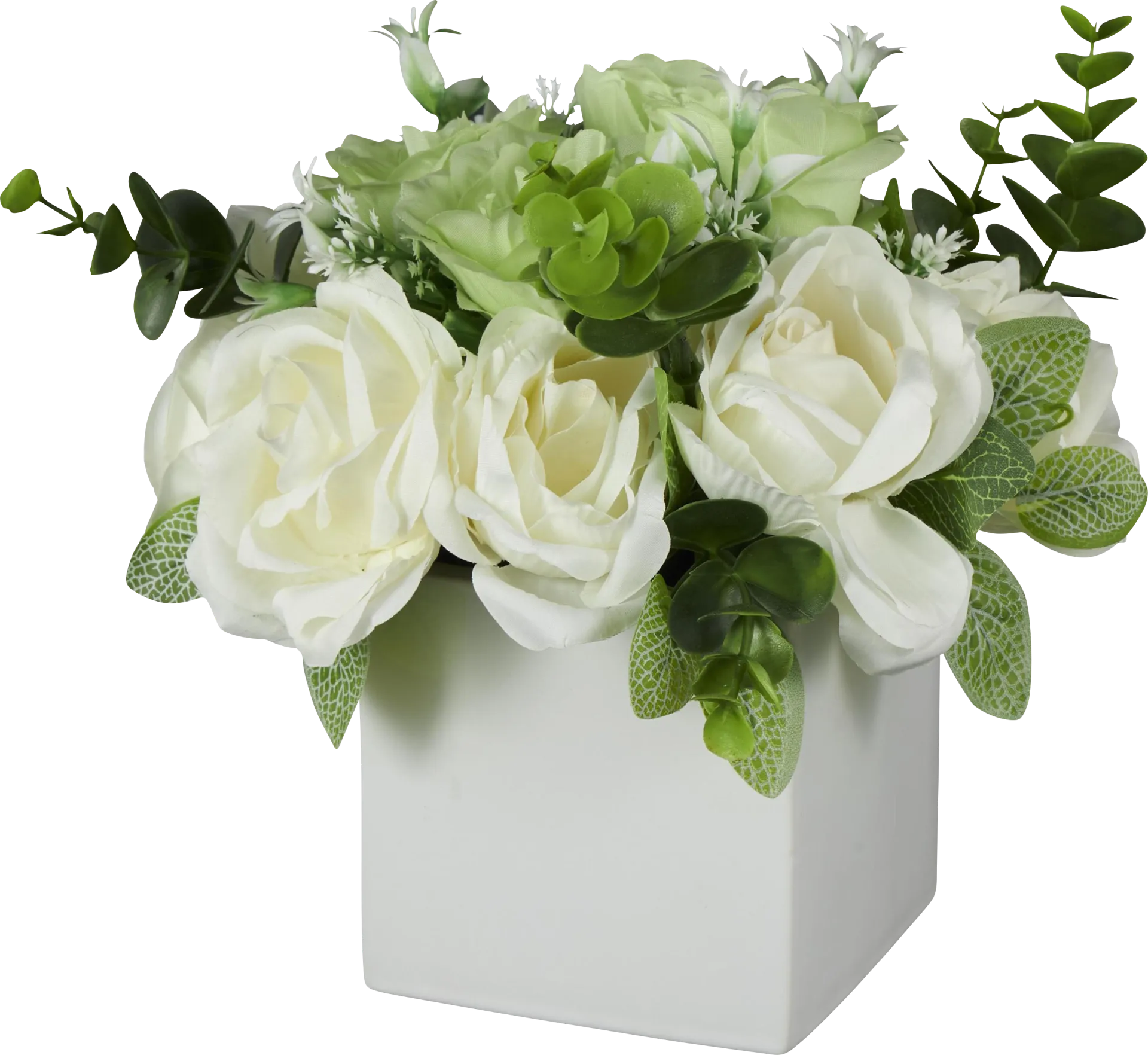 Lamhi White Indoor/Outdoor Silk Floral - Image 1