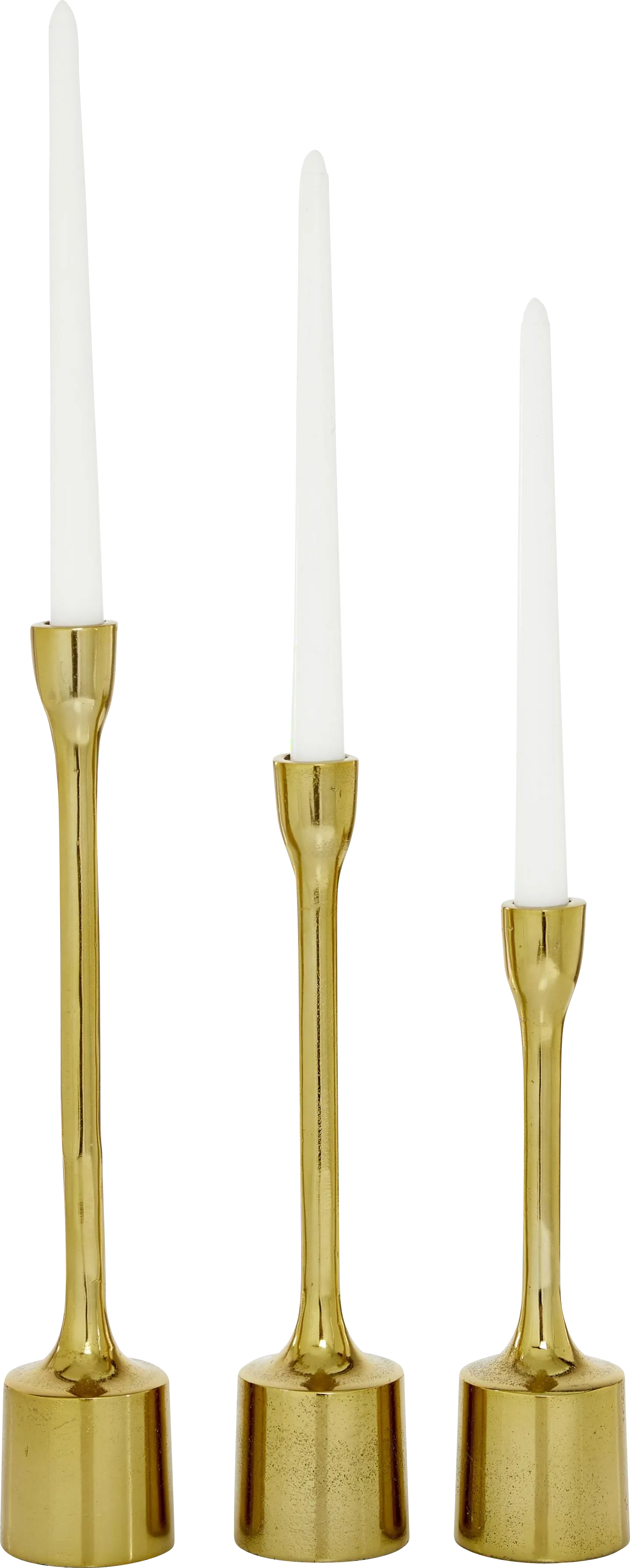 Aureline Gold Candle Holder, Set of 3 - Image 1