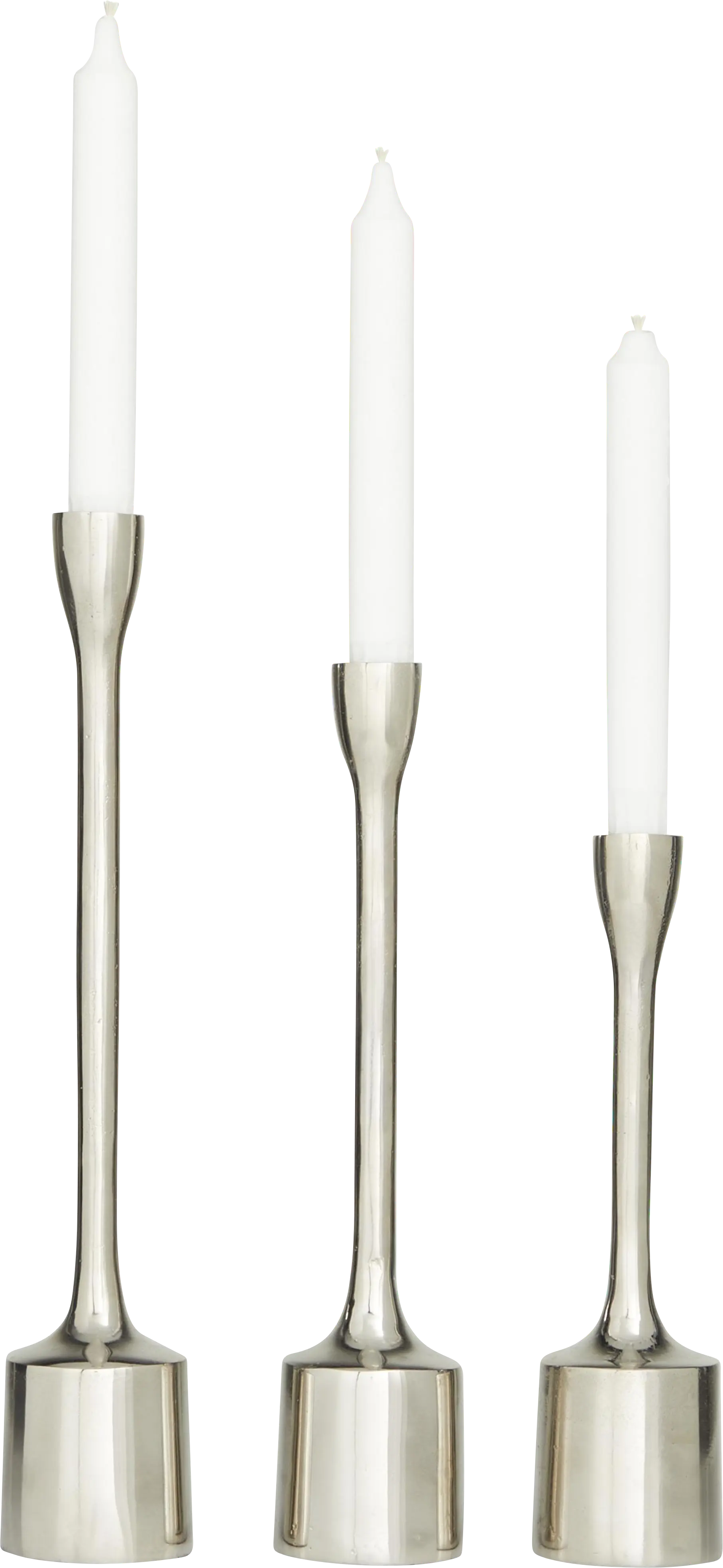 Aureline Silver Candle Holder, Set of 3