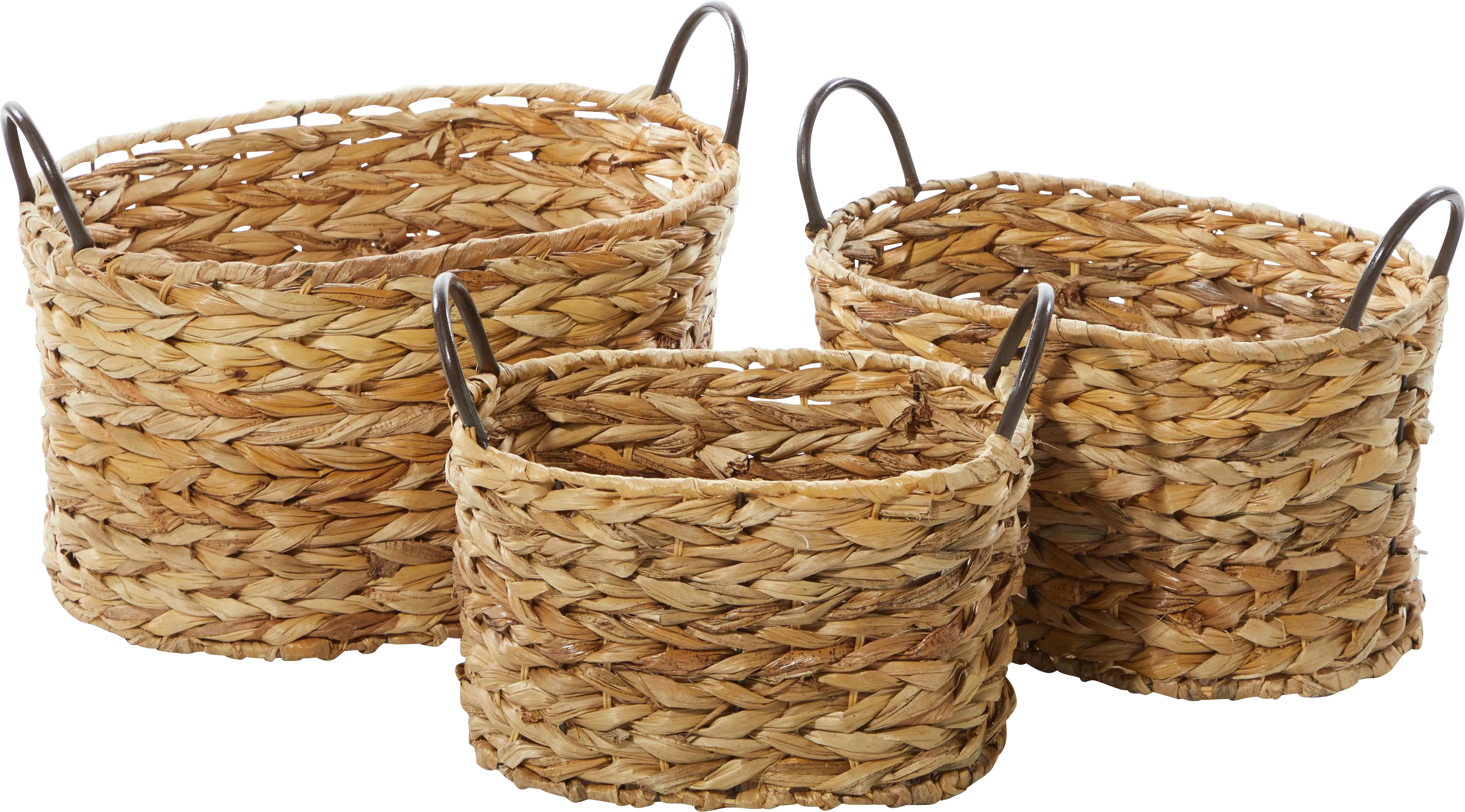 Crag Brown Basket, Set of 3 - Thumbnail - Image 1