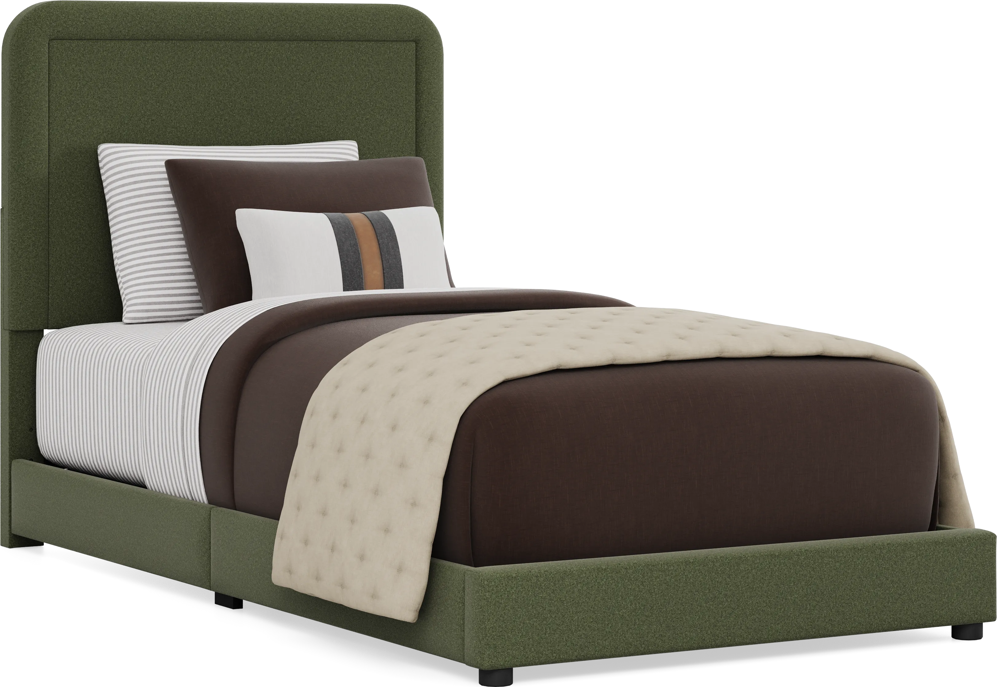 Kids Mason Forest Twin Upholstered Bed - Thumbnail - Image 1