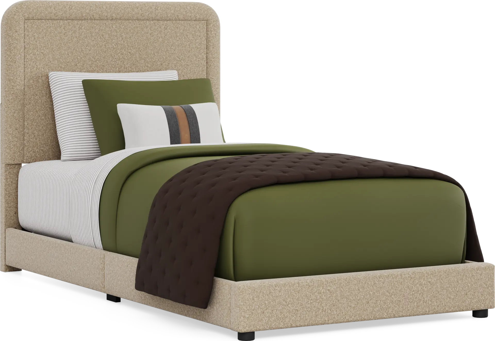 Kids Mason Camel Twin Upholstered Bed
