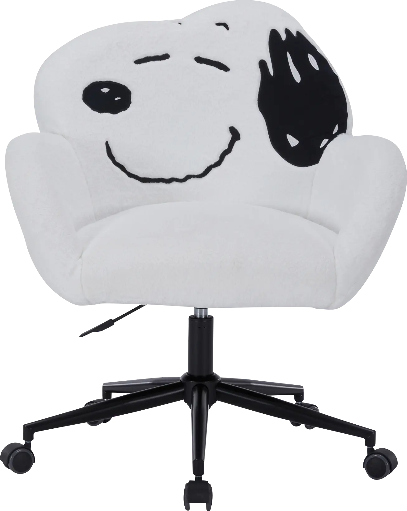 Kids Snoopy Cozy White Swivel Vanity Chair