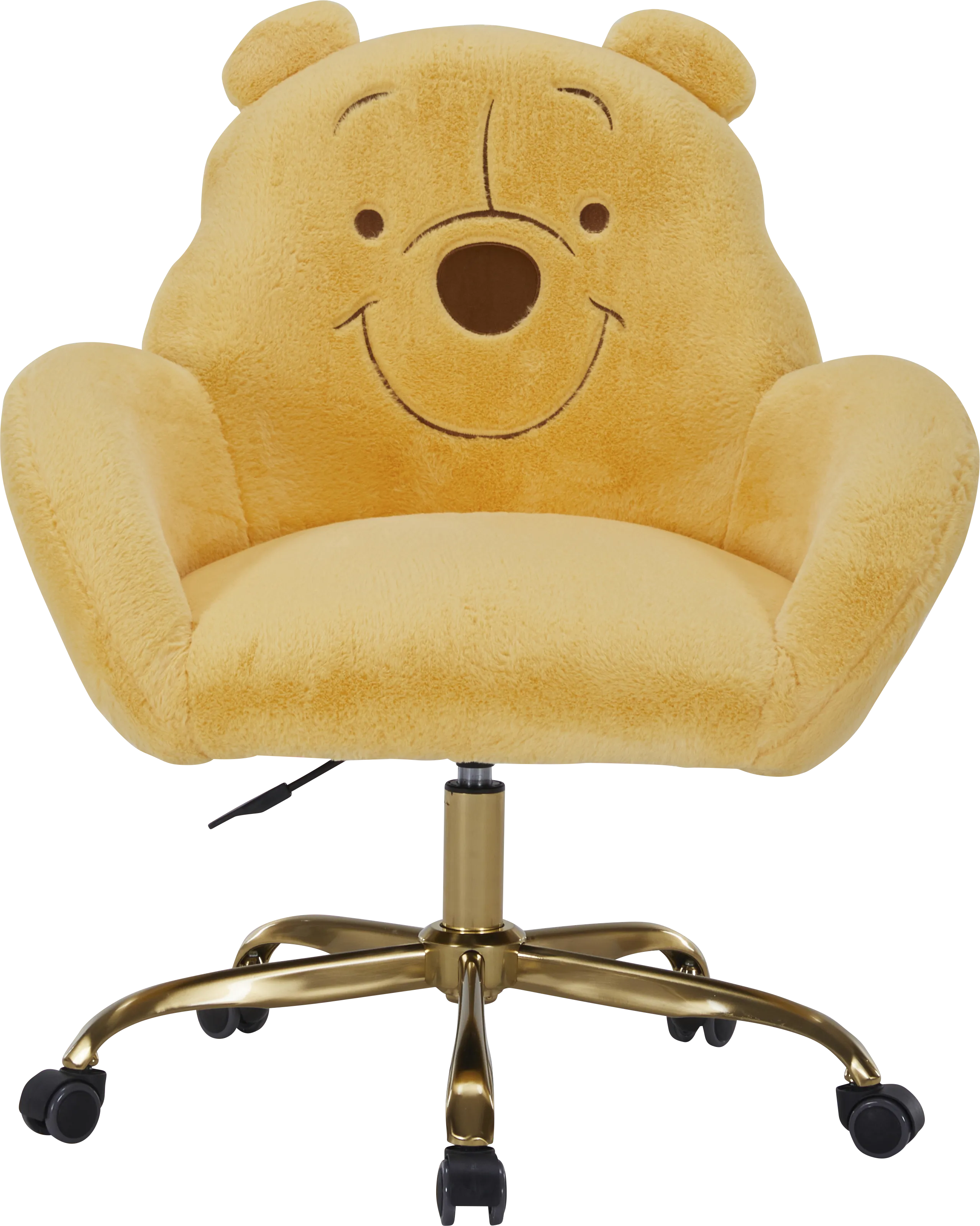 Kids Winnie the Pooh Yellow Swivel Vanity Chair - Thumbnail - Image 1