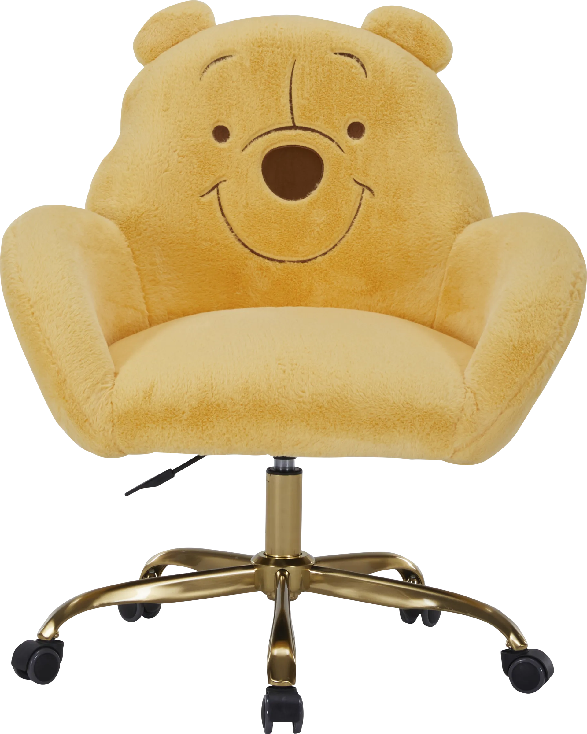 Kids Winnie the Pooh Yellow Swivel Vanity Chair - Image 1