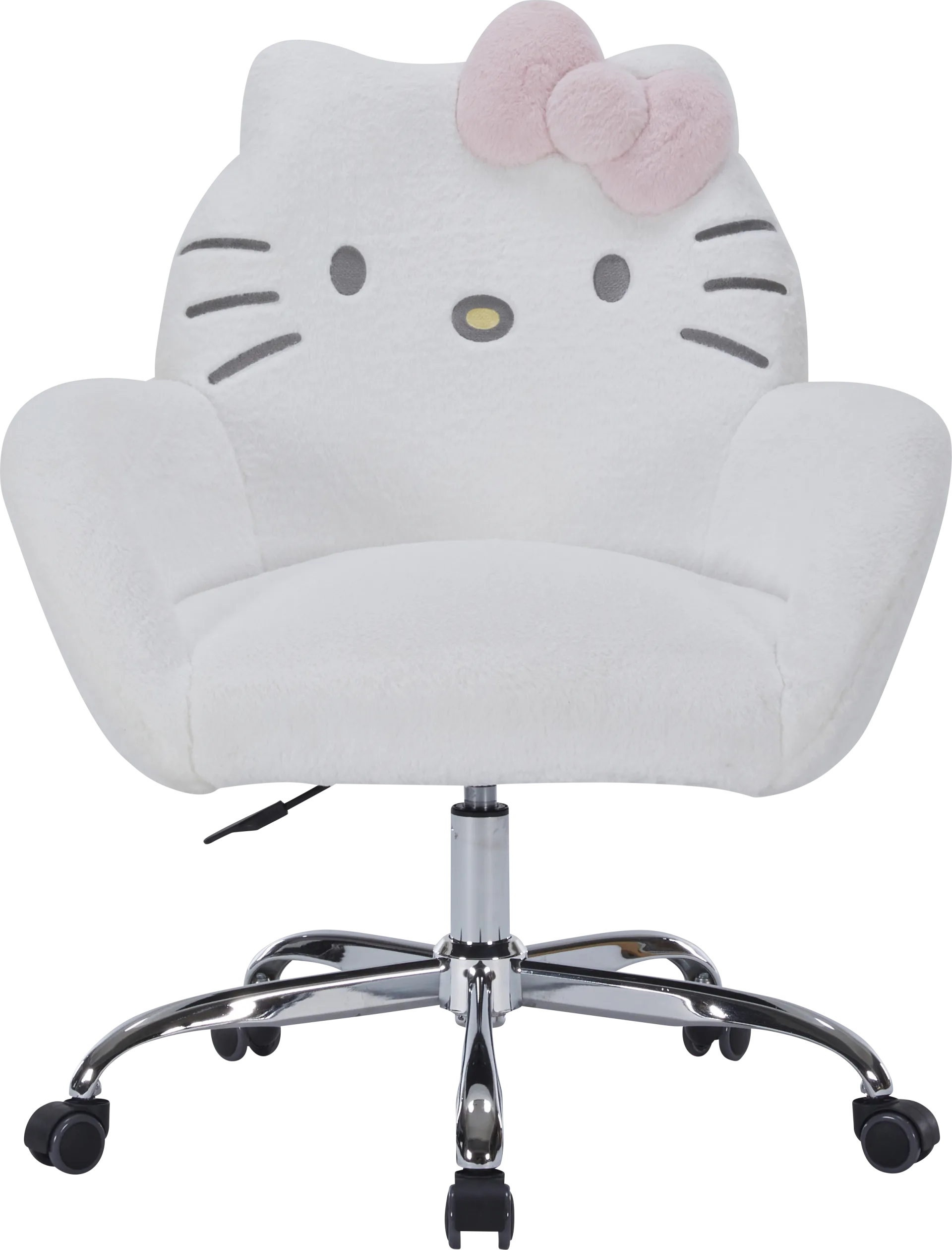 Kids Hello Kitty Cozy White Swivel Vanity Chair - Image 1