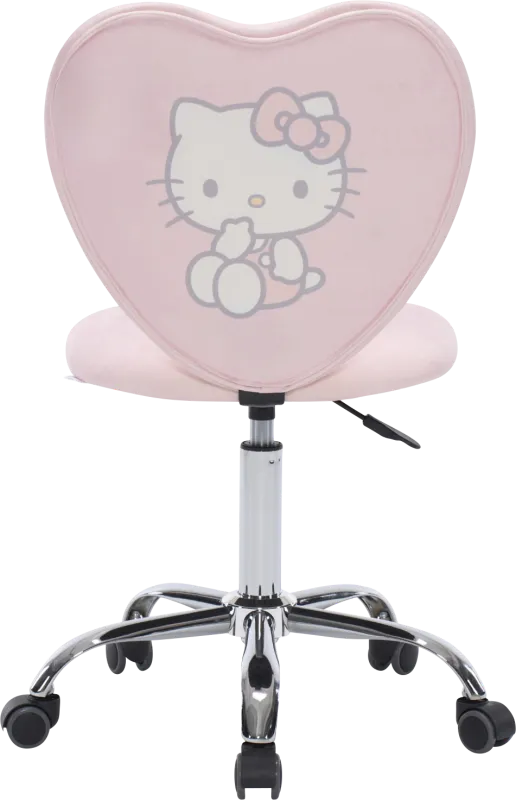 Kids Hello Kitty Sweet Heart Pink Swivel Vanity Chair