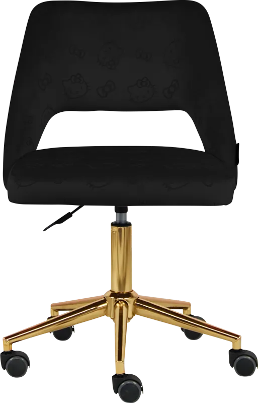 Kids Hello Kitty Black Swivel Vanity Chair