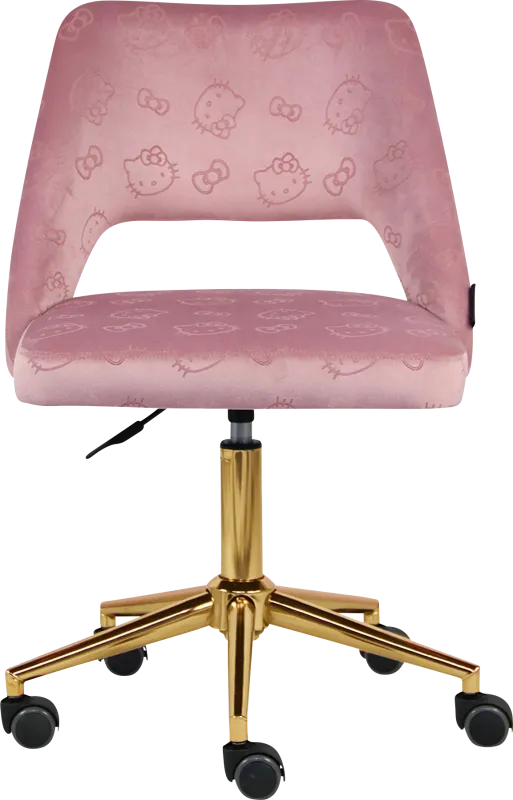 Kids Hello Kitty Pink Swivel Vanity Chair