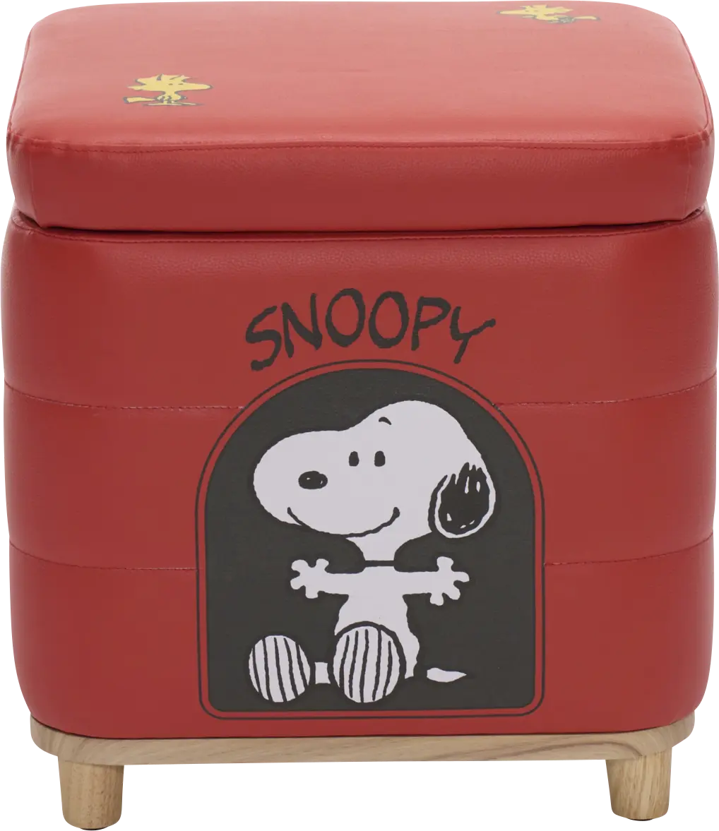 Kids Snoopy House Red Storage Ottoman