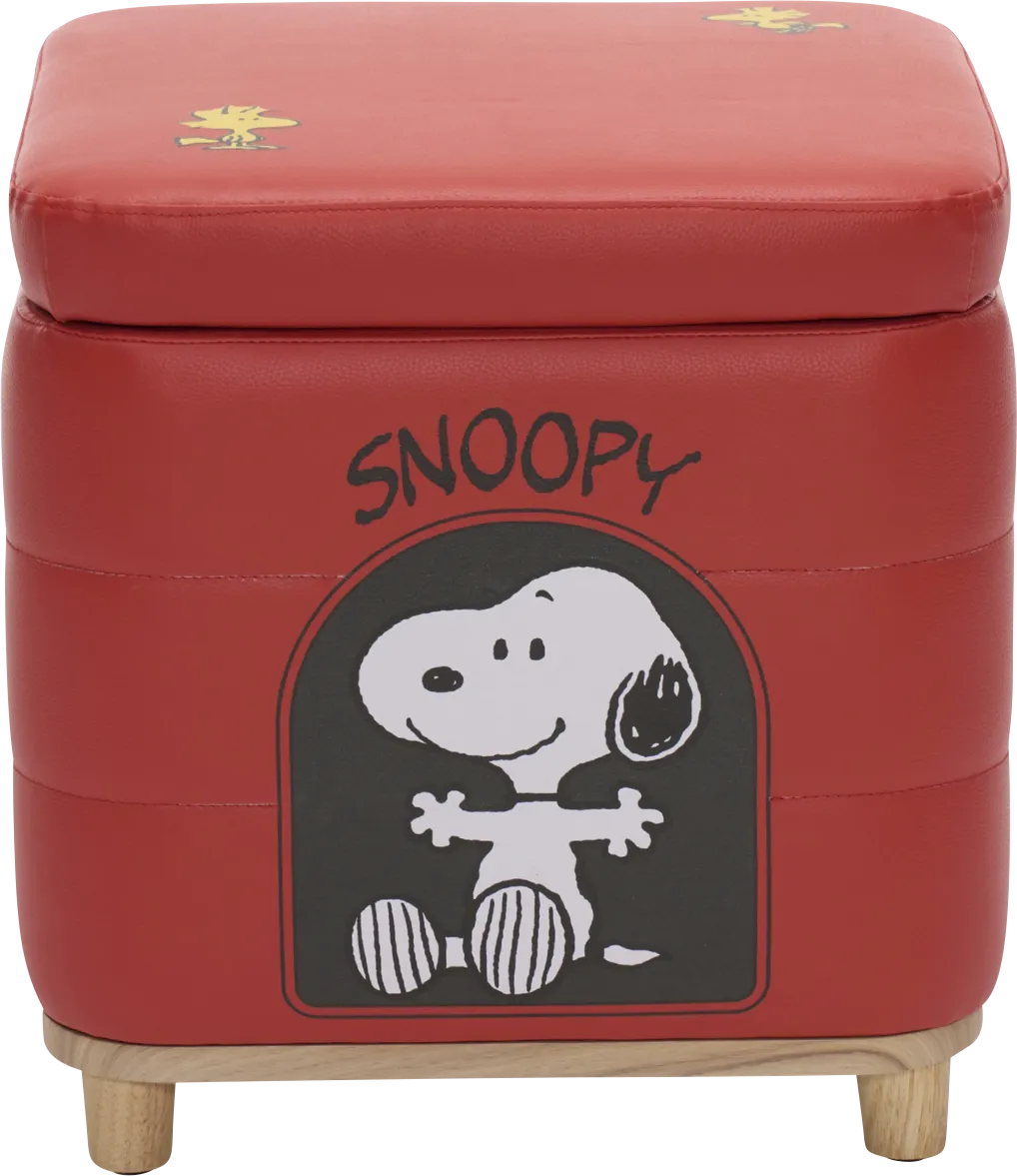 Kids Snoopy House Red Storage Ottoman - Image 1