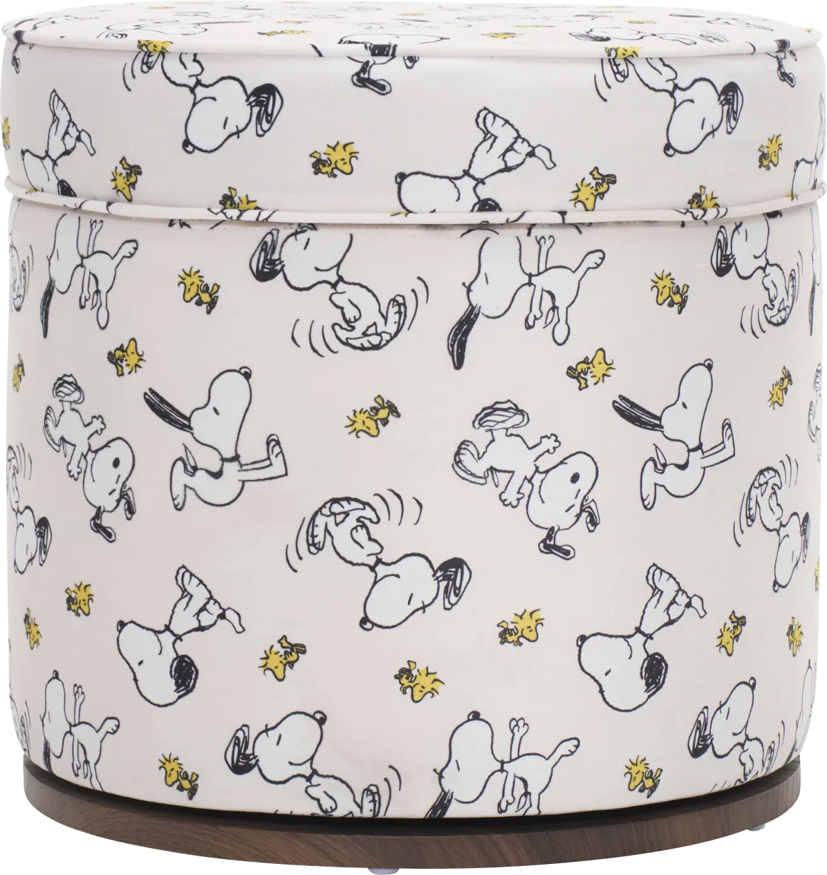 Kids Snoopy Ivory Vanity Storage Ottoman - Image 1