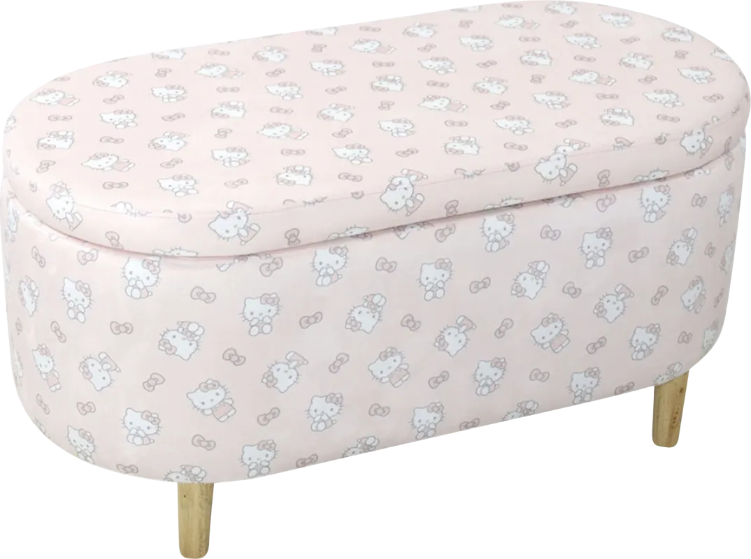 Kids Hello Kitty Sweet Pink Storage Bench