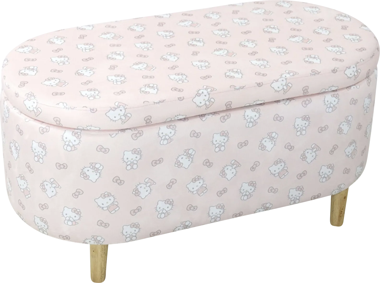 Kids Hello Kitty Sweet Pink Storage Bench - Image 1