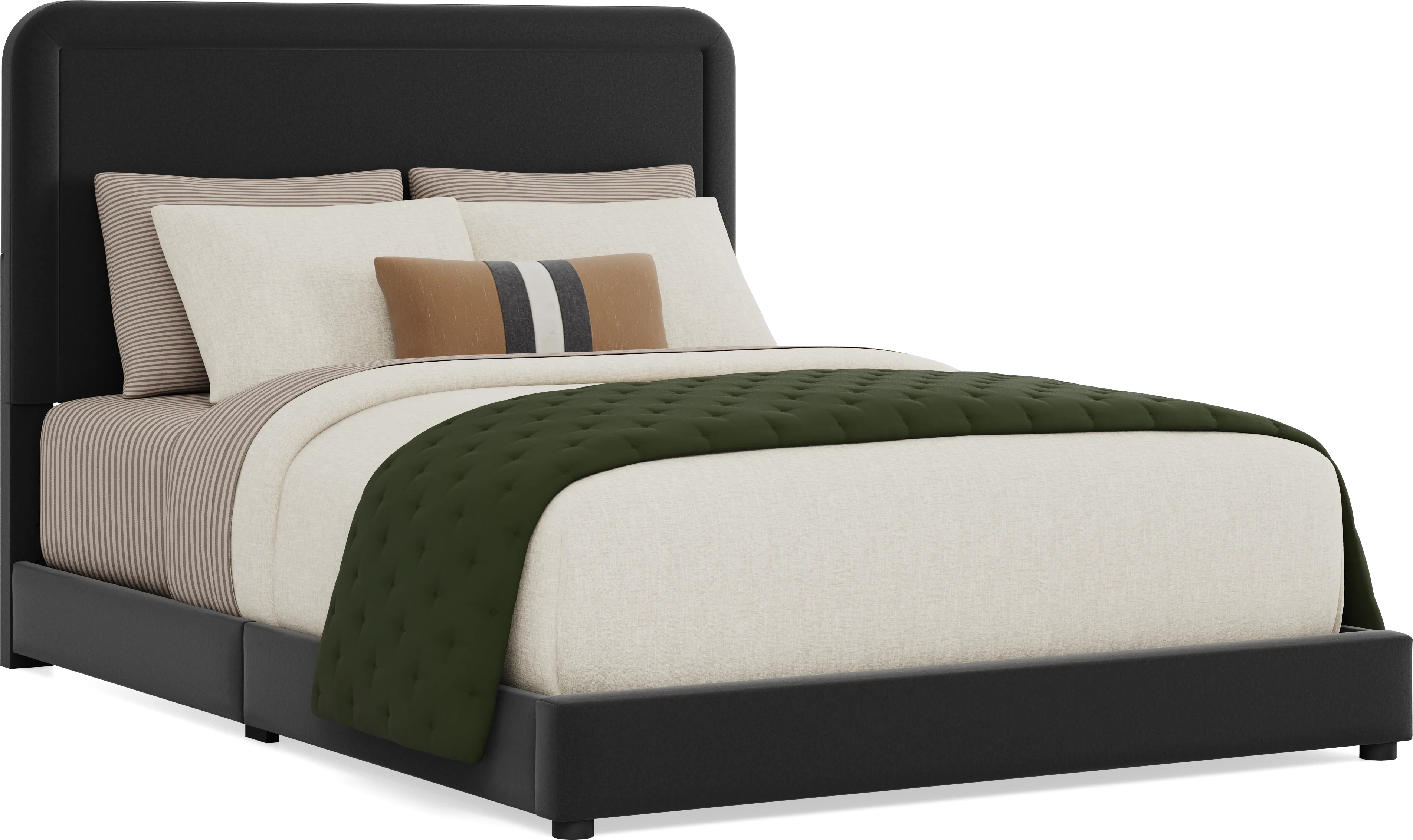 Kids Mason Black Full Upholstered Bed - Image 1