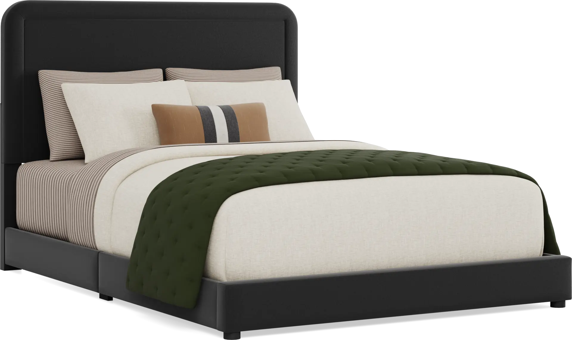 Kids Mason Black Full Upholstered Bed