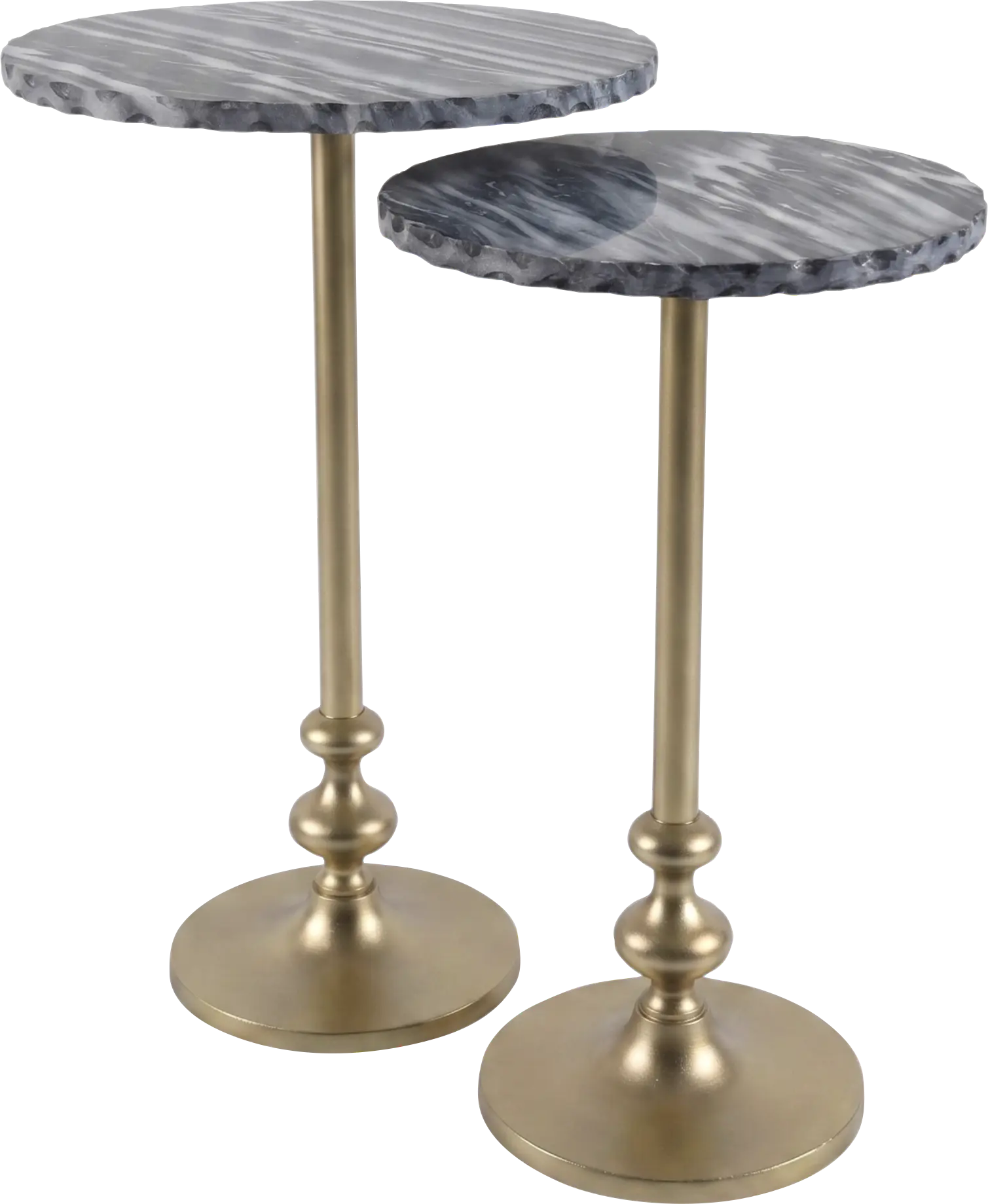 Lunette Gray Nesting Accent Tables, Set of 2