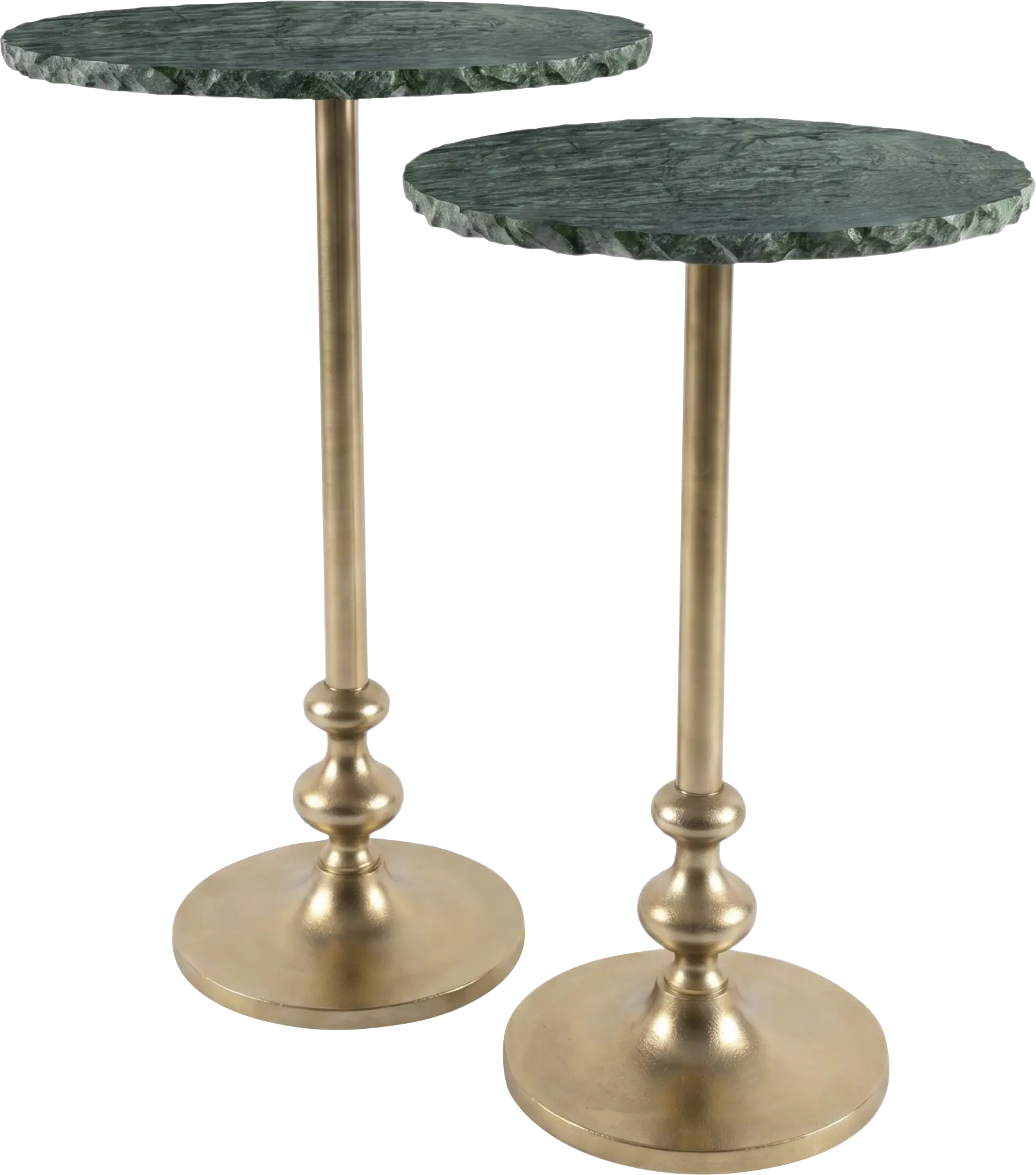 Lunette Green Nesting Accent Tables, Set of 2
