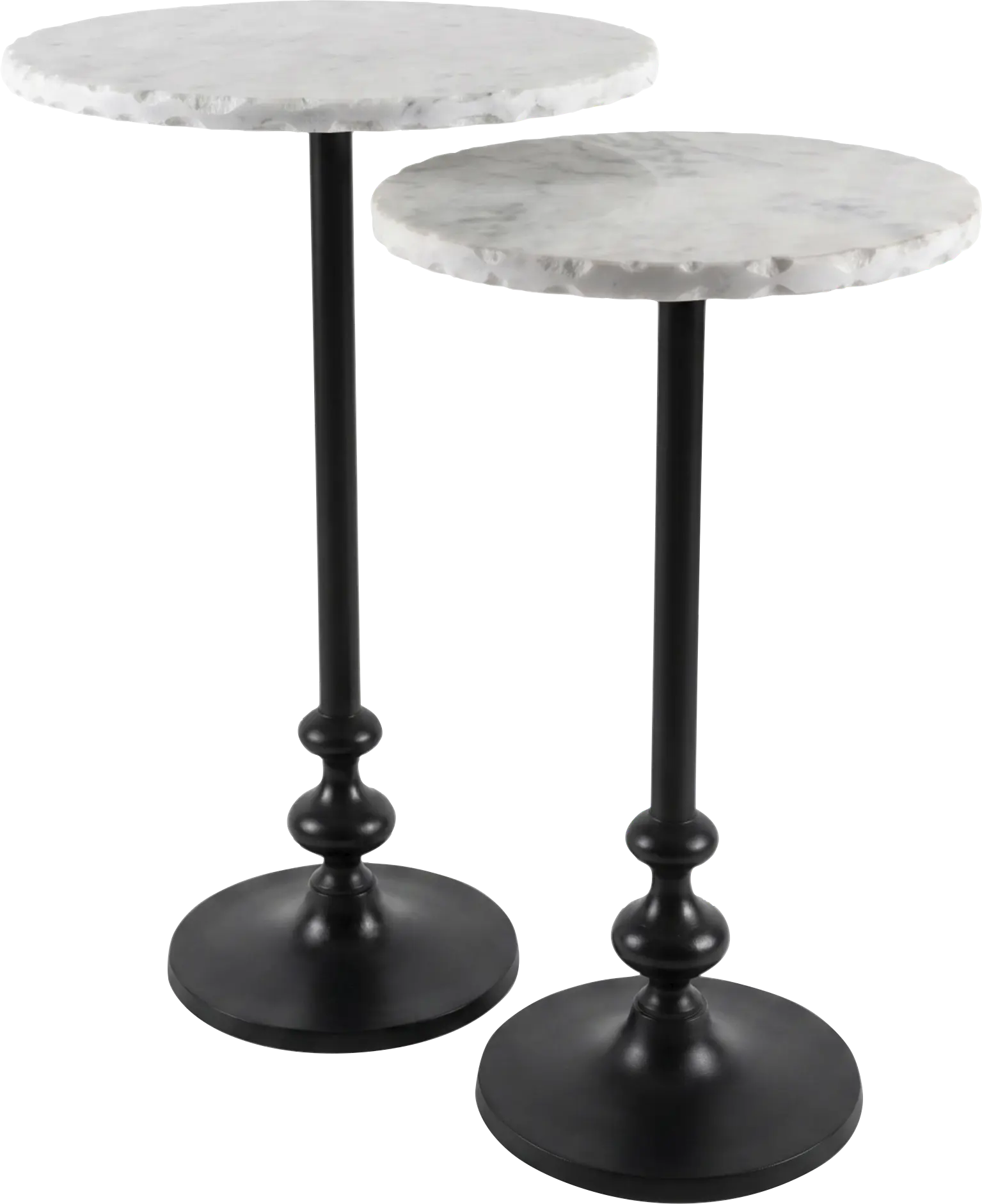 Lunette White Nesting Accent Tables, Set of 2