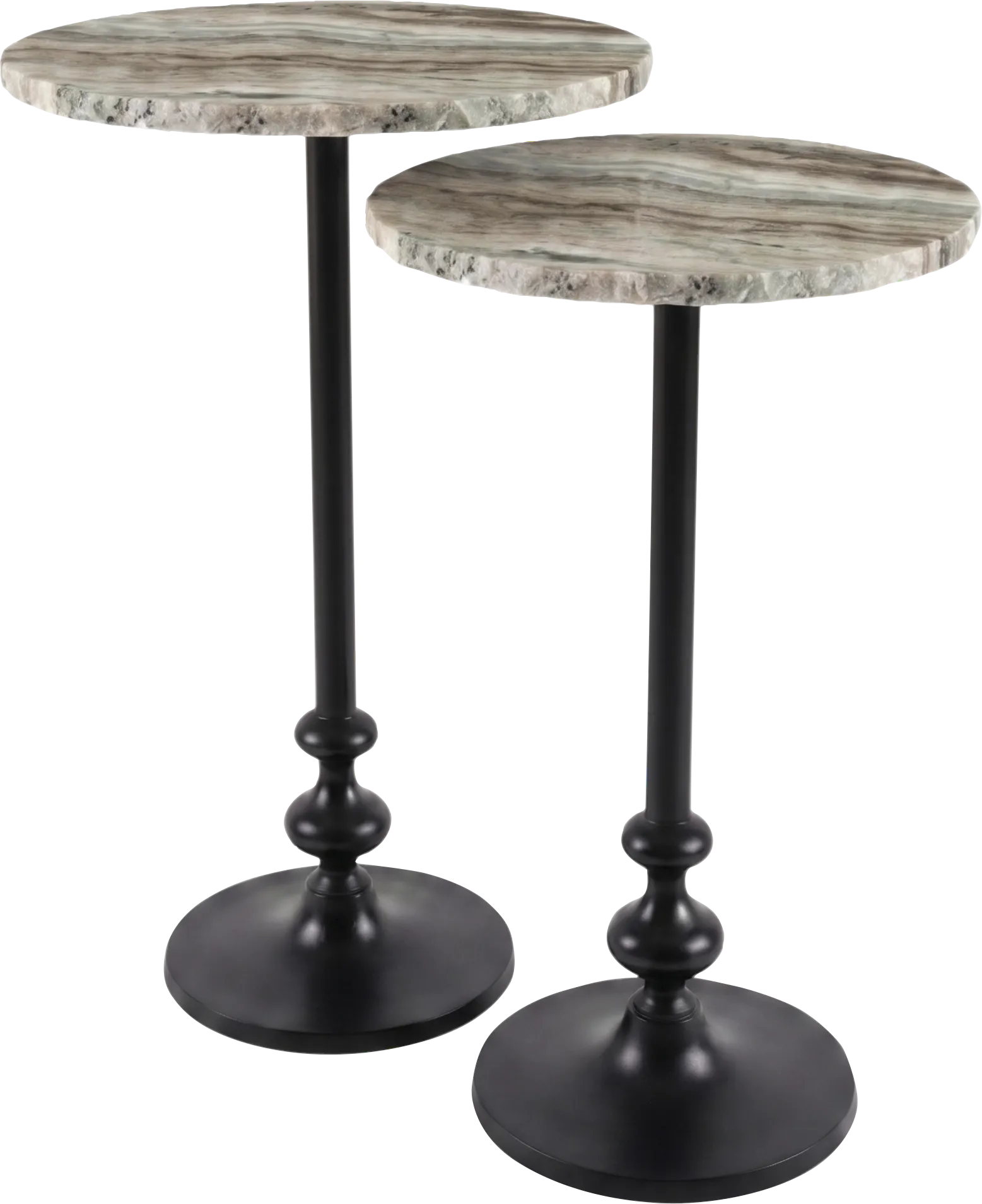 Lunette Beige Nesting Accent Tables, Set of 2 - Thumbnail - Image 1