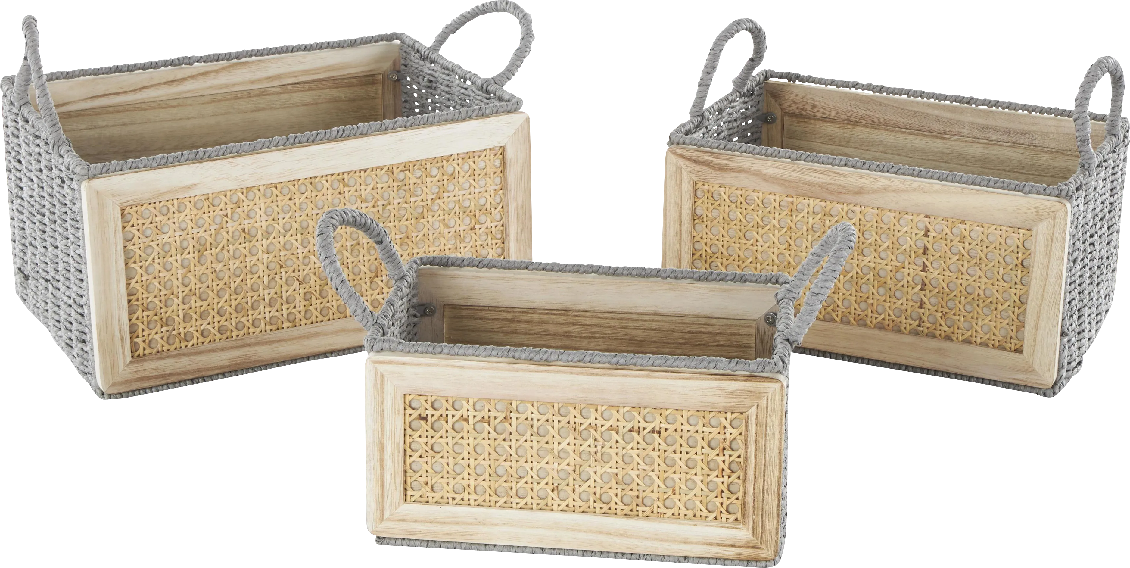 Mihi Brown Basket, Set of 3 - Thumbnail - Image 1
