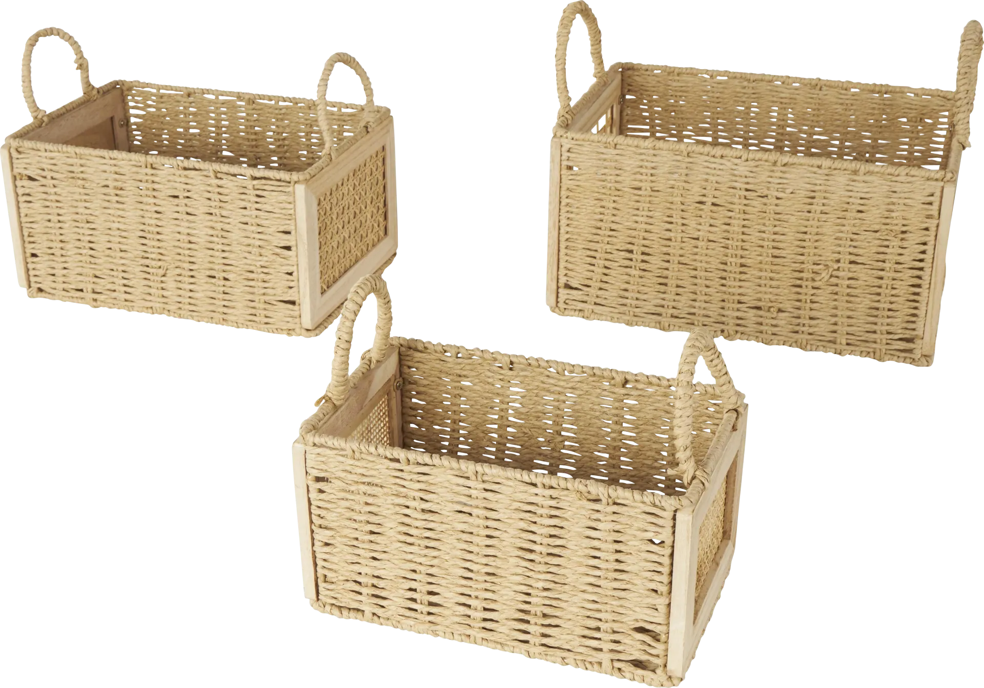 Tehes Brown Basket, Set of 3 - Image 1