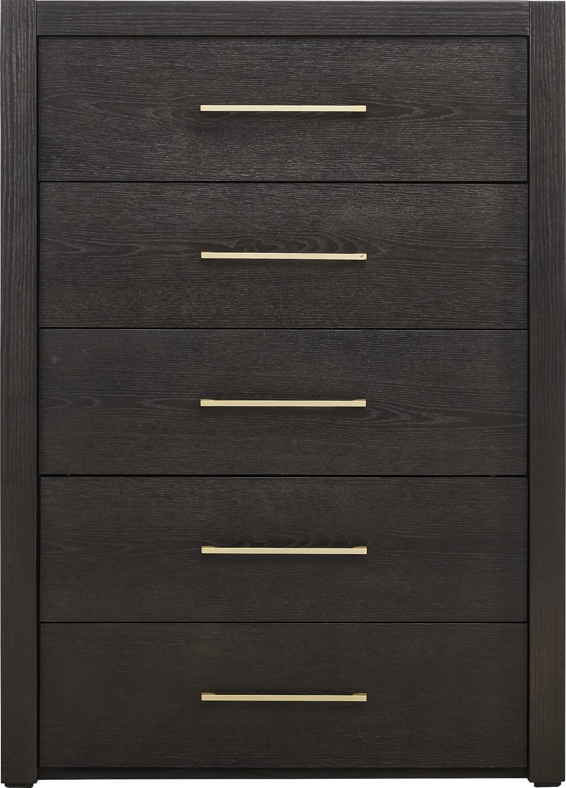 Townbrook Ebony 5 Pc Bedroom with York Mills White Upholstered Queen Bed - Thumbnail - Image 5