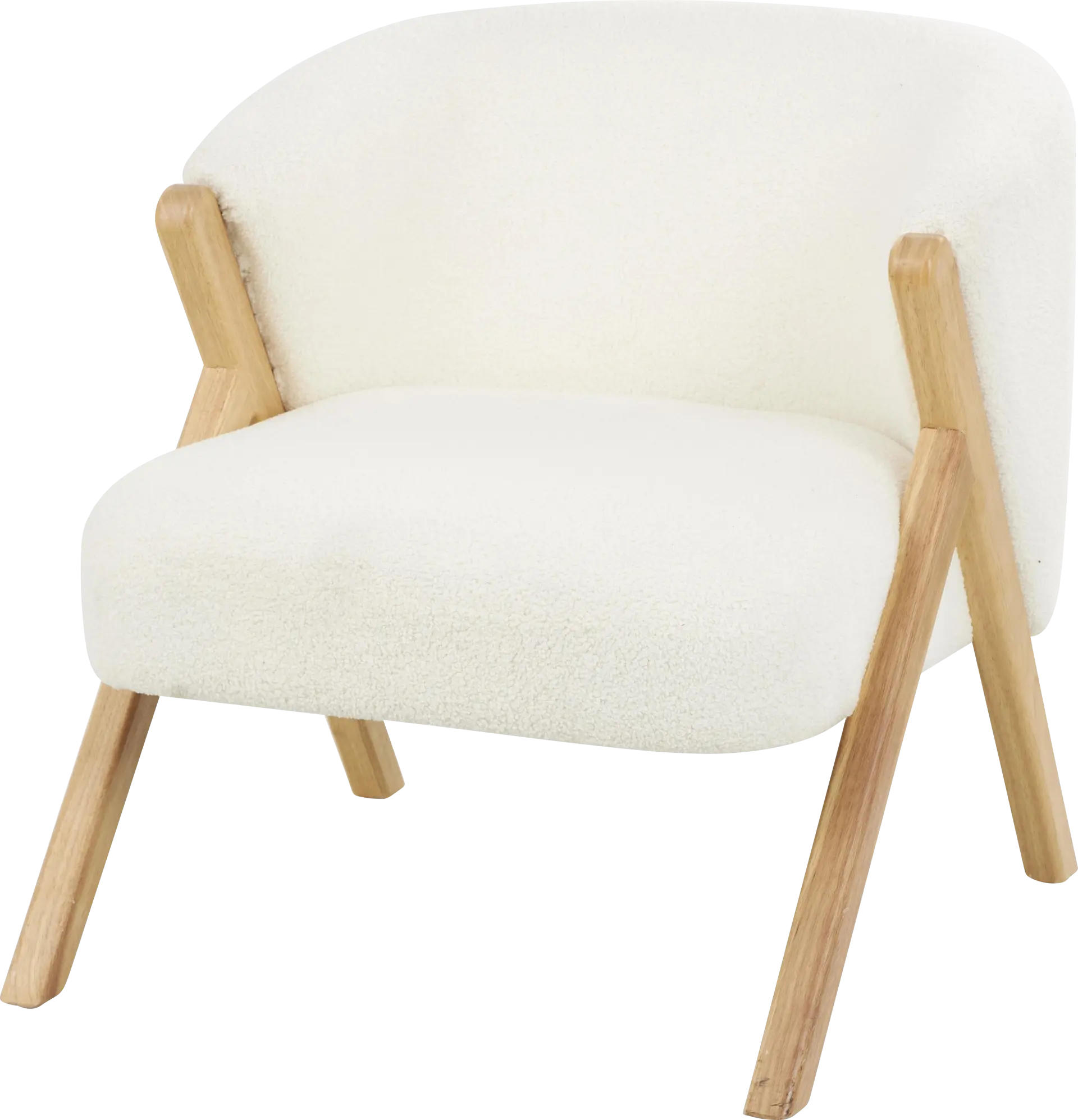 Caledo White Accent Chair
