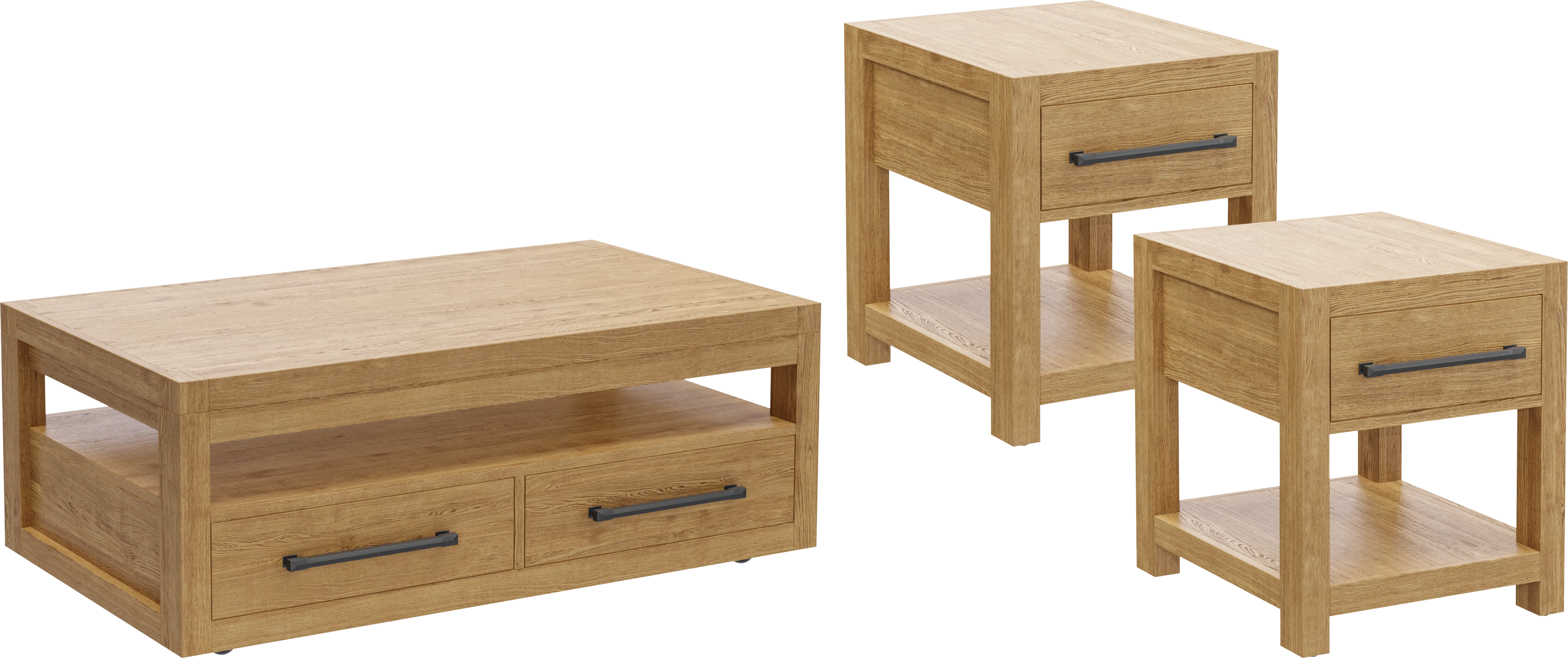 Ithaca Natural 3 Pc Table Set - Thumbnail - Image 1