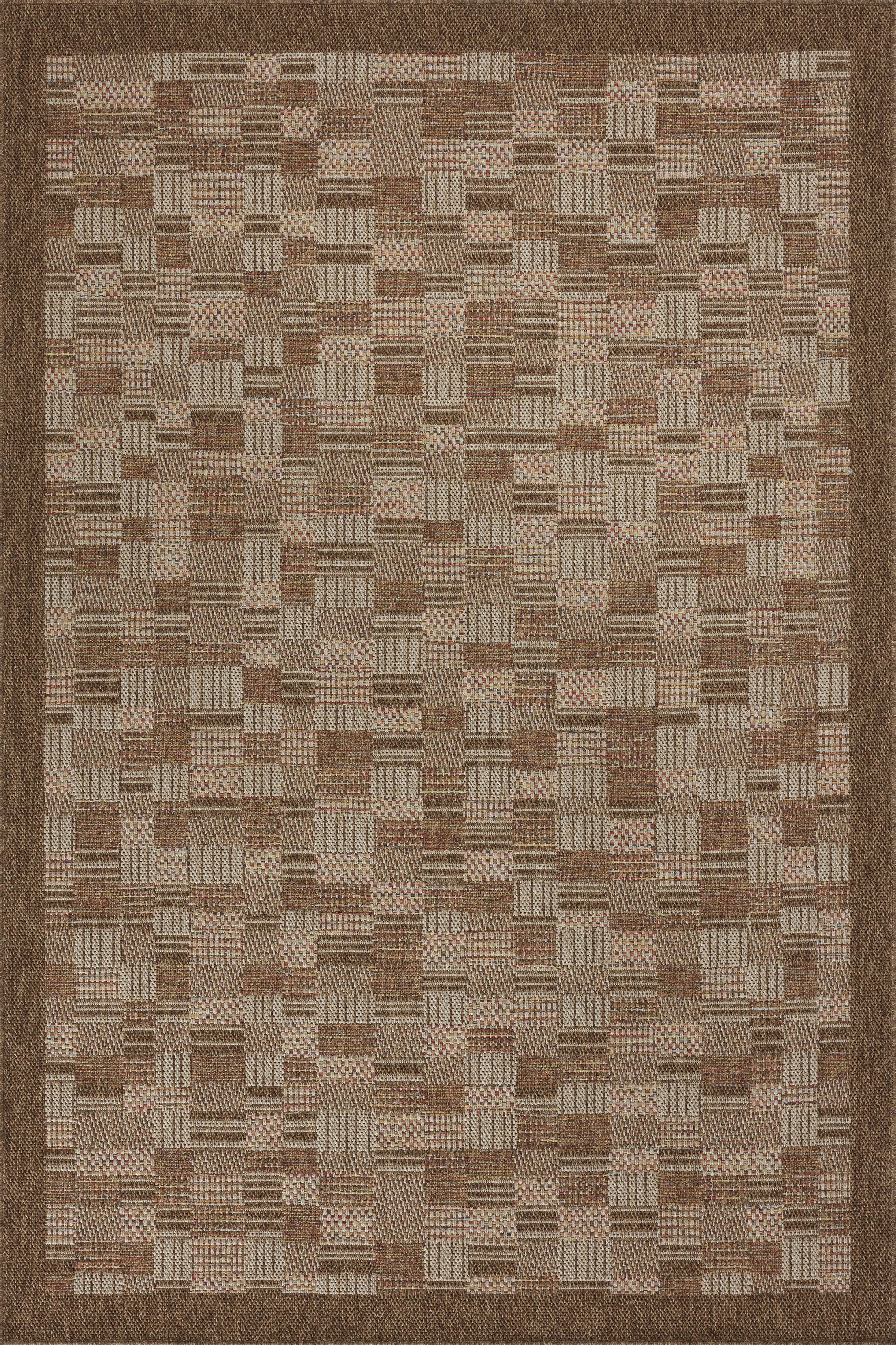 Canyon Patch Brown 7'6 x 10' Indoor/Outdoor Rug - Thumbnail - Image 1