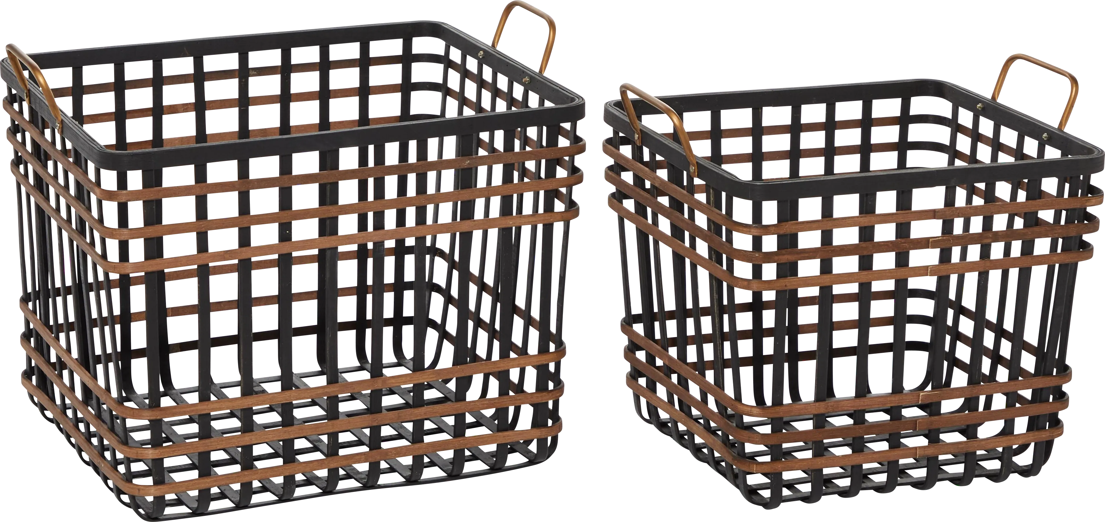 Kolb Black Basket, Set of 2 - Thumbnail - Image 1