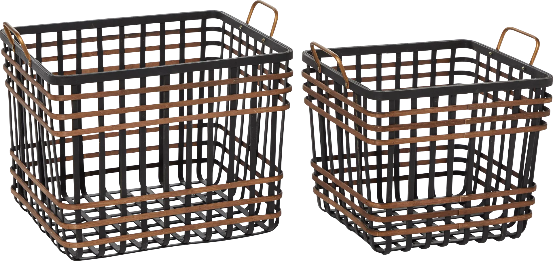 Kolb Black Basket, Set of 2 - Image 1