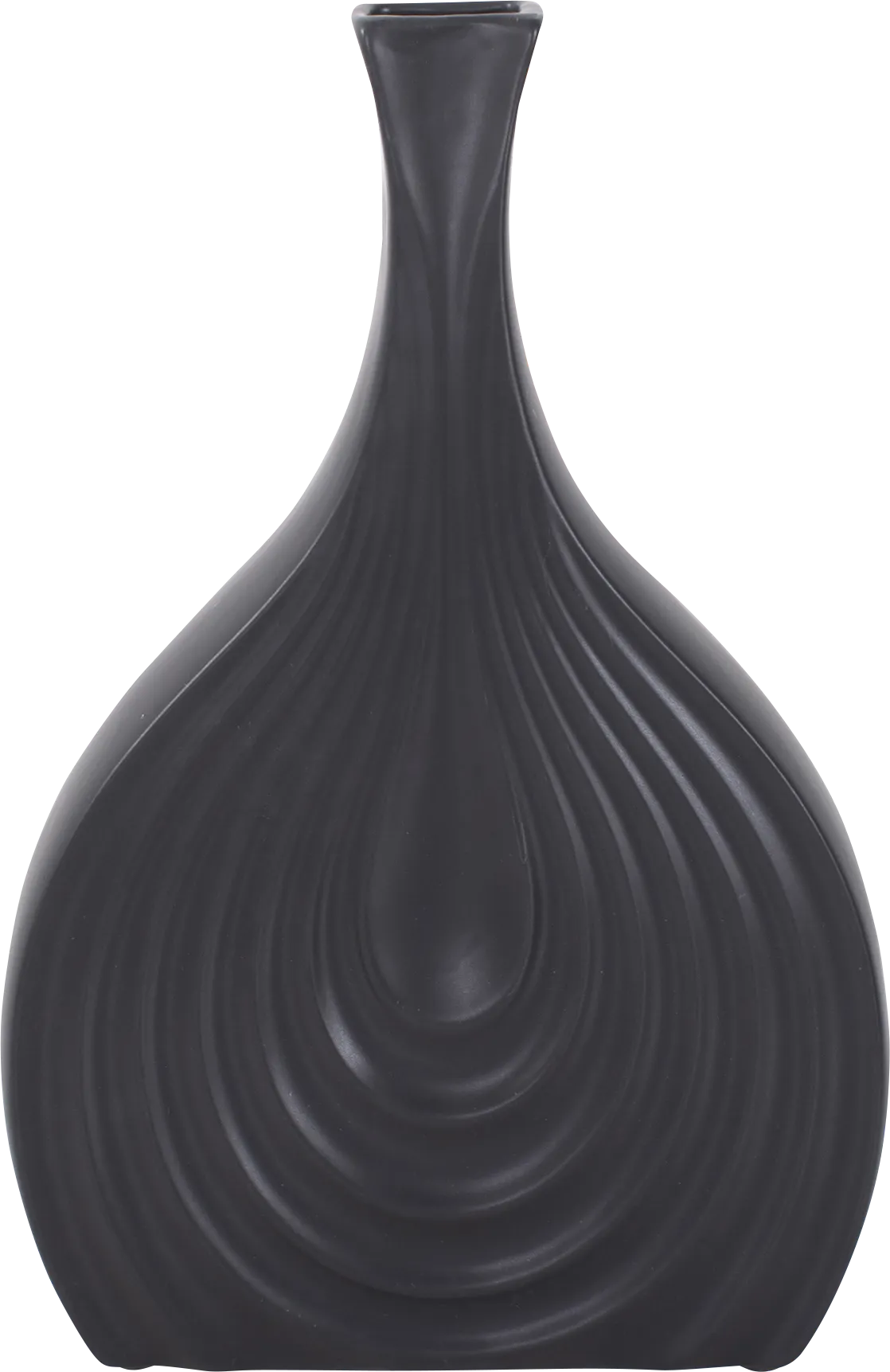 Zayd Black Low Vase - Image 1