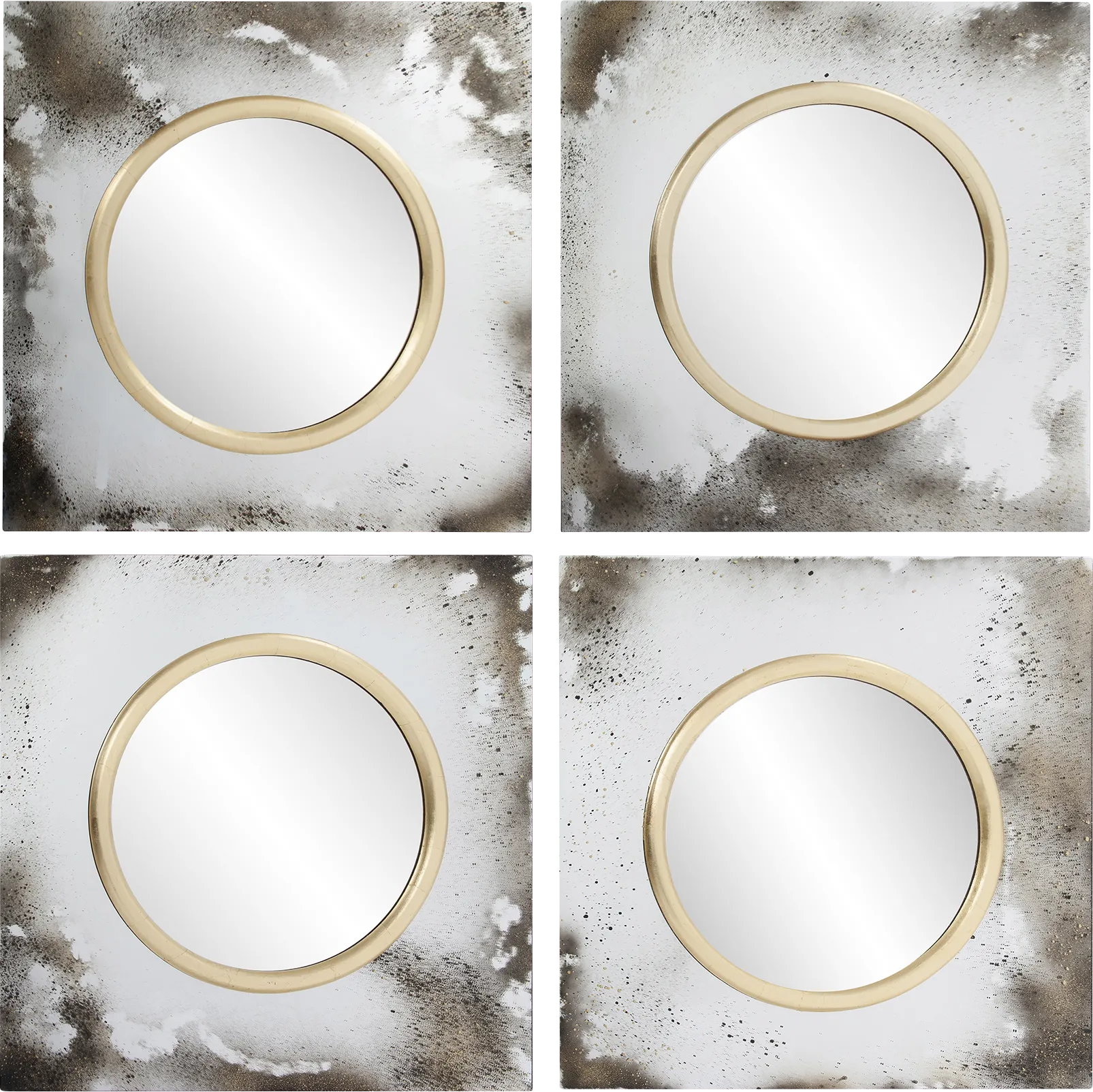 Fukayna Silver Wall Mirror, Set of 4 - Thumbnail - Image 1
